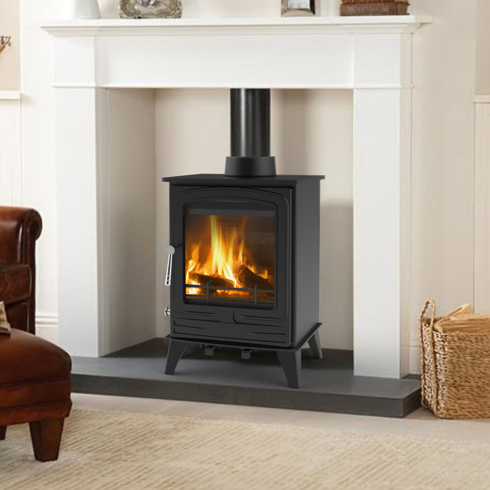 Royal Fire 4.2kW Steel Eco Multifuel Stove + Firewood Starter Kit