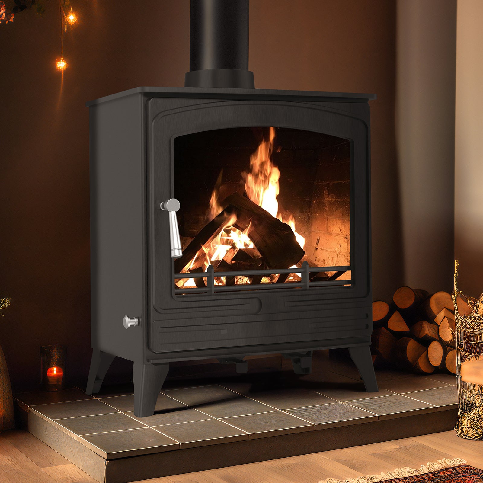 Royal Fire 8.5kW Steel Eco Multifuel Stove + Firewood Starter Kit
