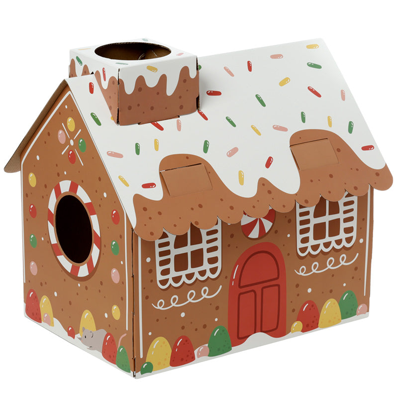 Christmas Gingerbread House Cat Den Playhouse