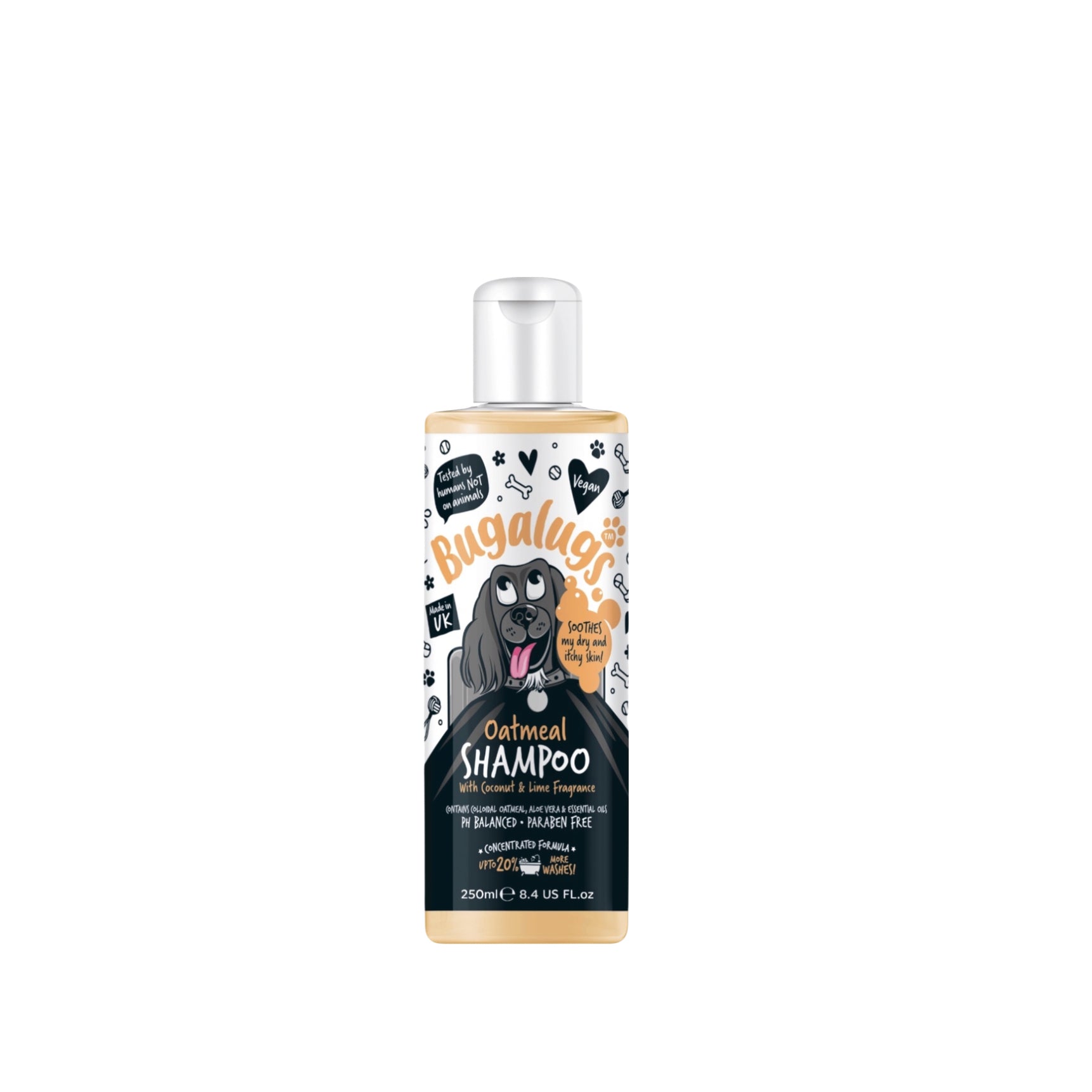 Bugalugs Dog Shampoo Oatmeal & Aloe 250ml - Pack of 2