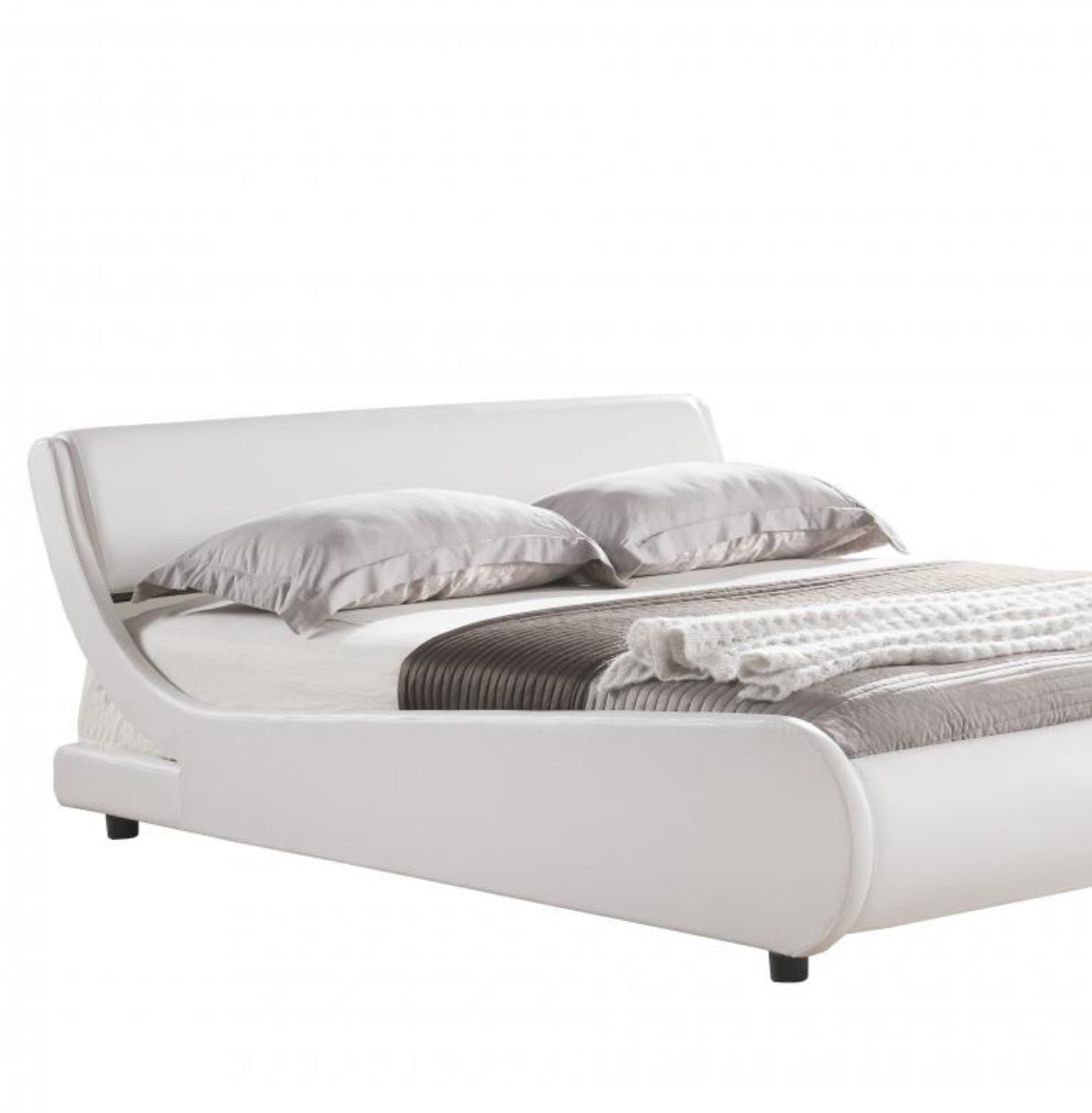 Griffin PVC King Size Bed White