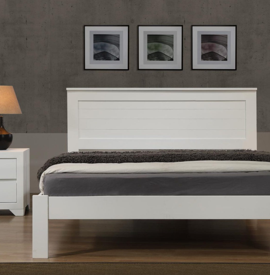 Etna King Size Bed White