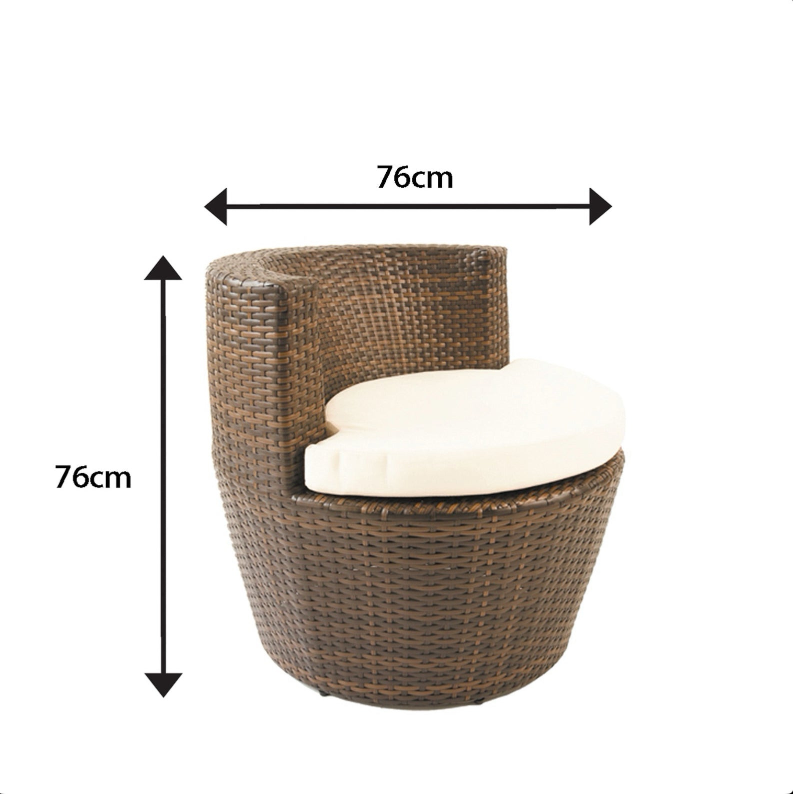 Cozy Bay Provence Rattan 2 Seater Round Tea For Two Set in Cappuccino