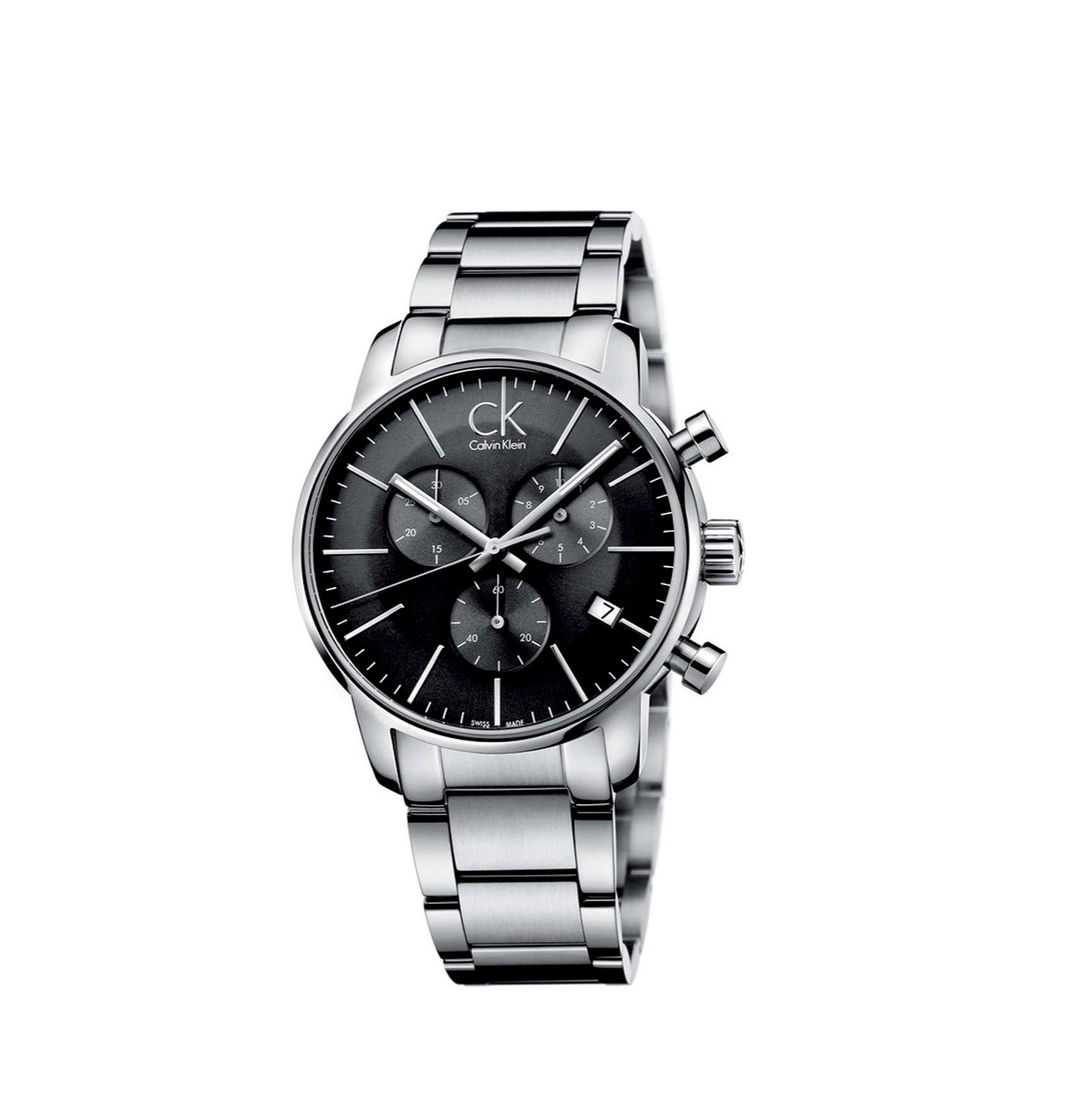 Calvin Klein City Black Dial Silver Chronograph Men's Watch K2G27143