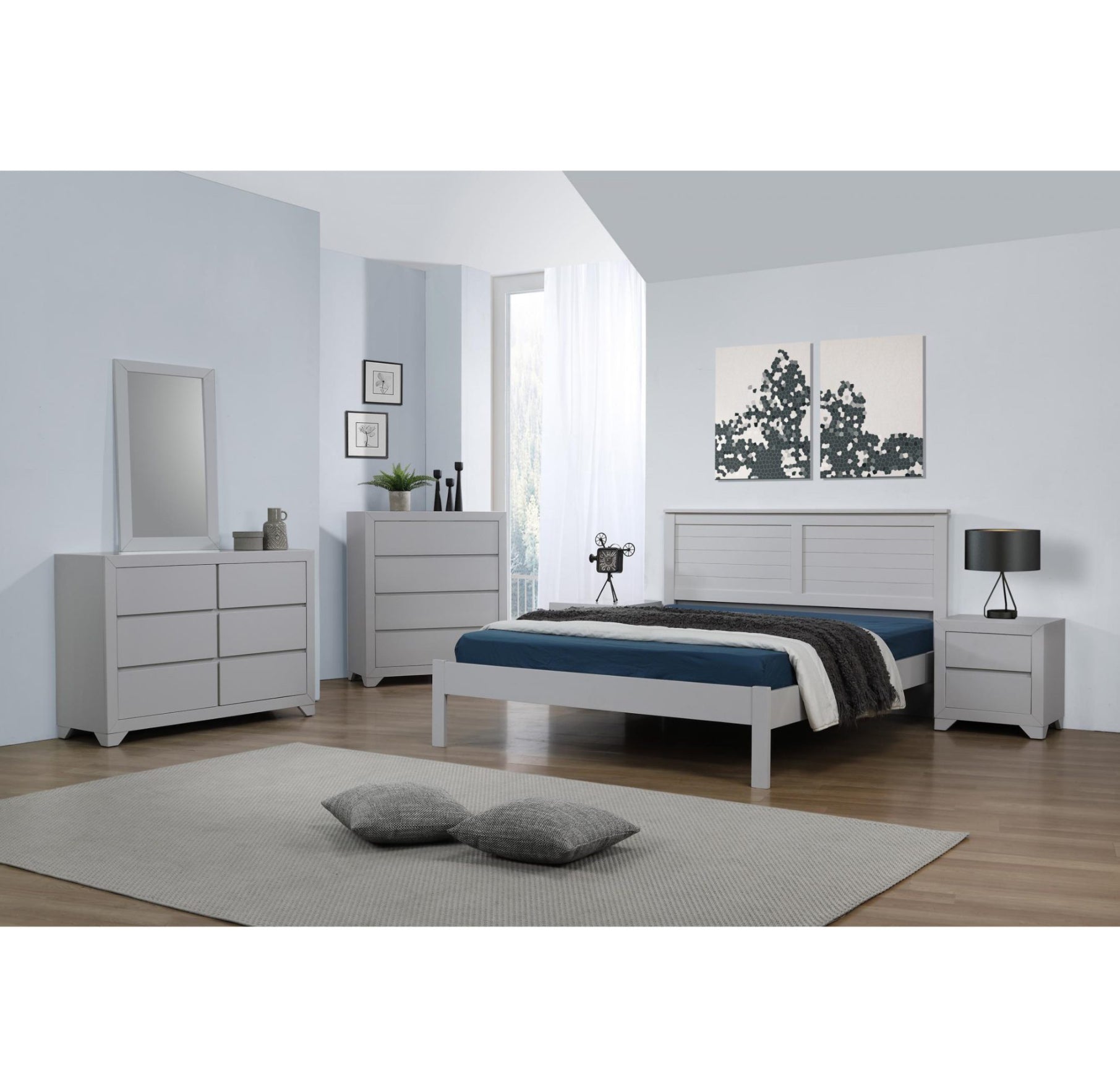 Wilmot King Size Bed Grey