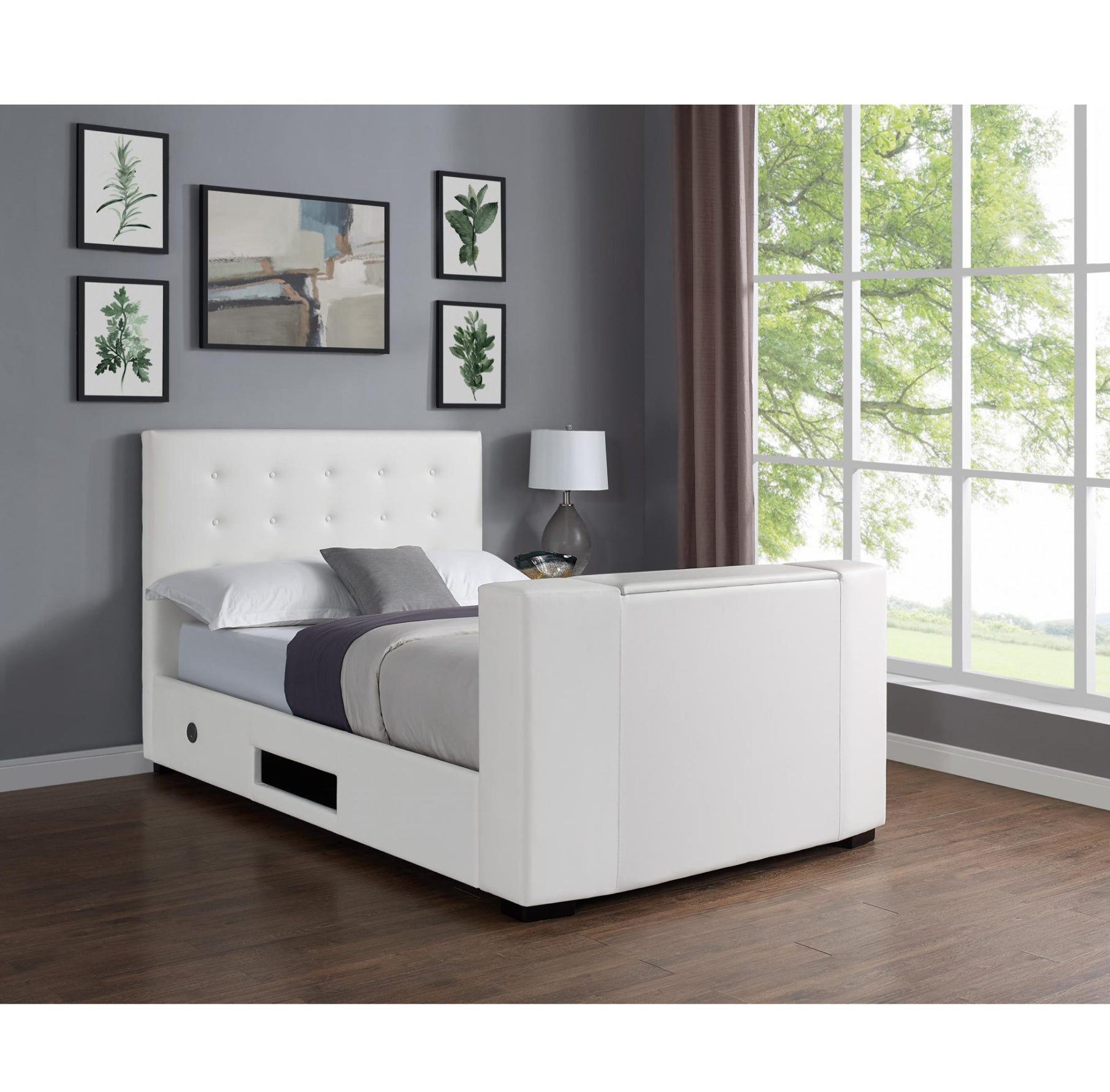 Marbella TV Bed PVC King Size Bed