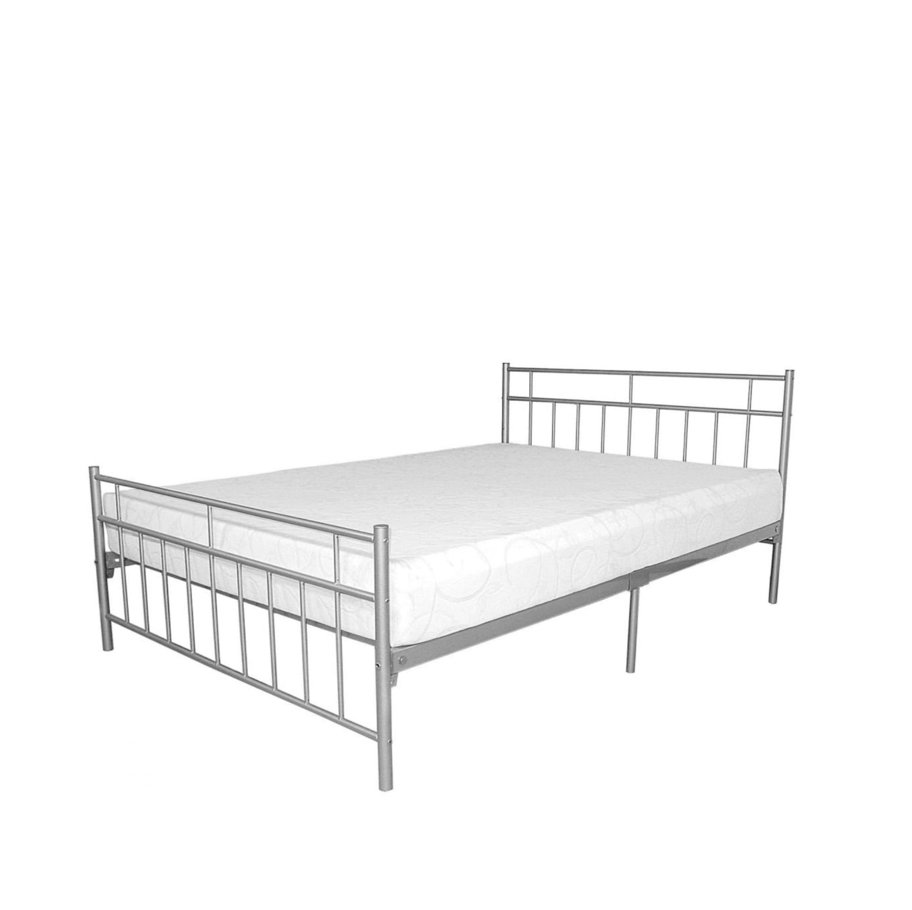 Davina Metal Bed 4 Foot Silver