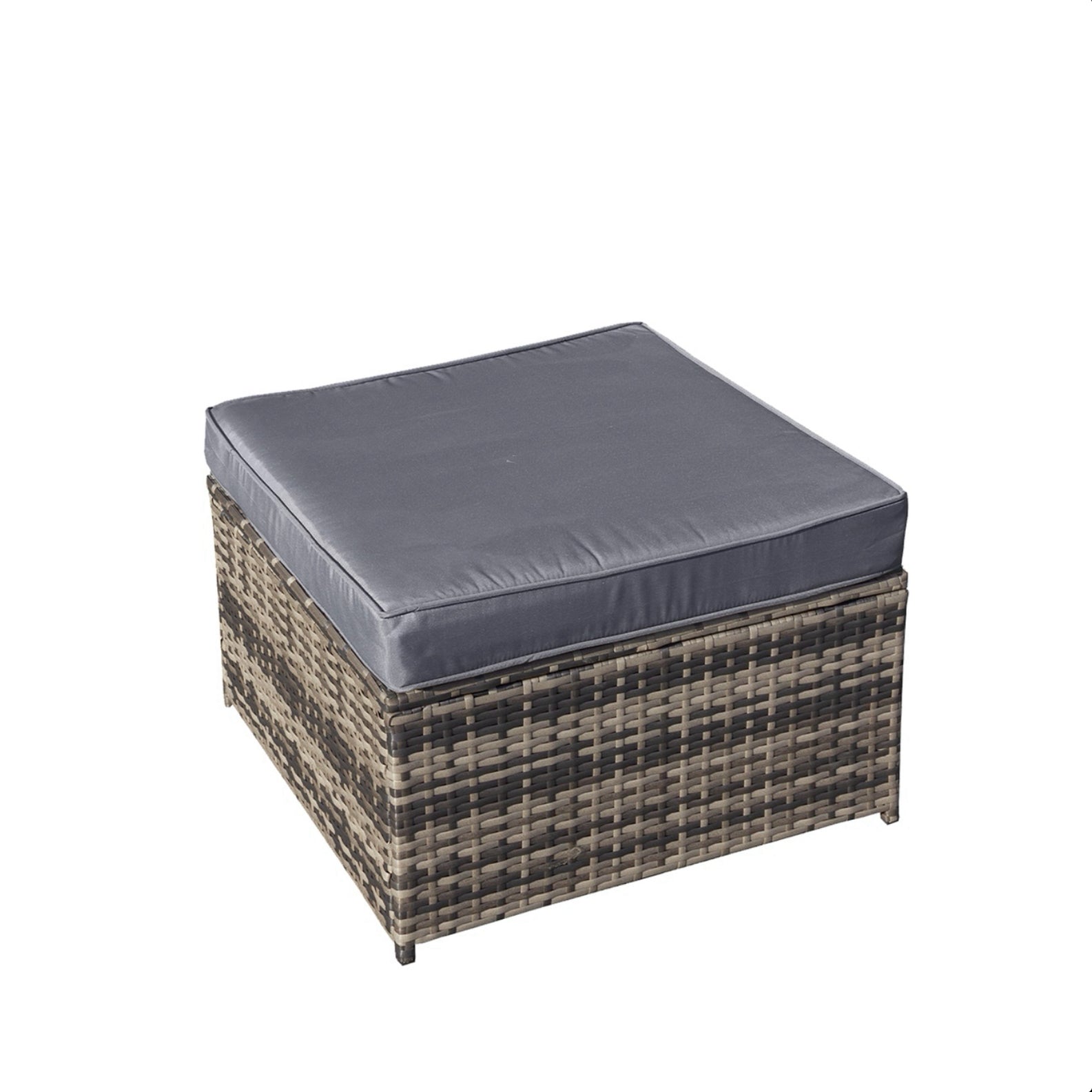 Oseasons Malta Rattan Footstool in Walnut Grey