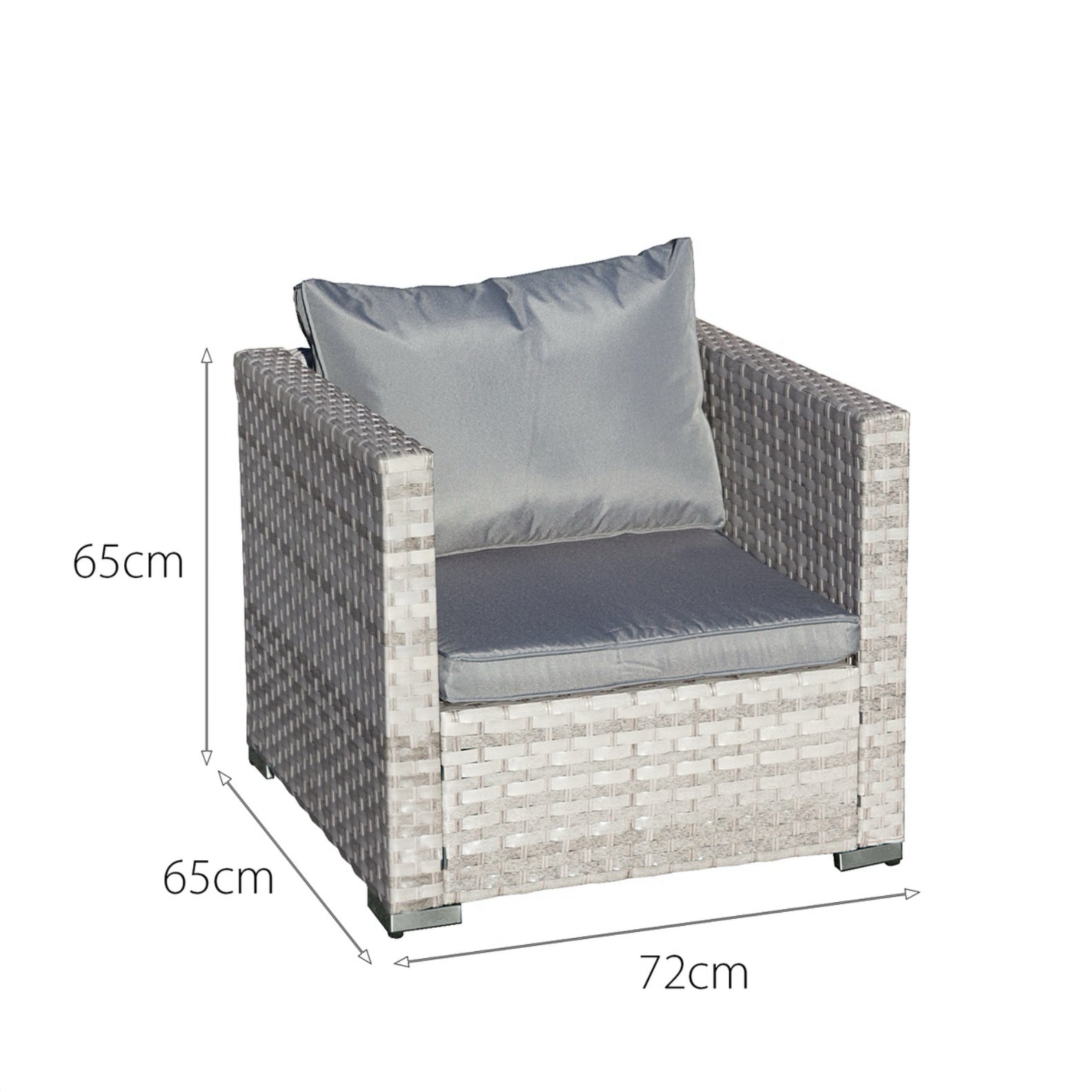 Oseasons Malta Rattan 9 Seat Rising Firepit Corner Set in Dove Grey with 2 Footstools