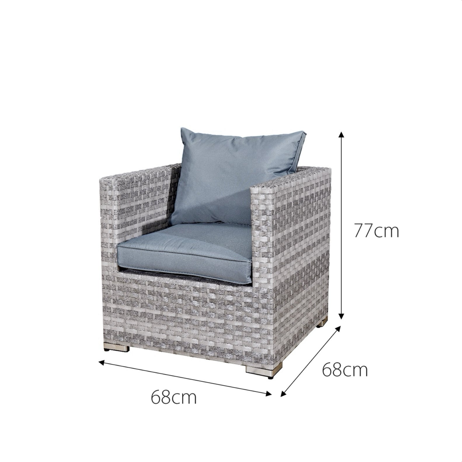 Oseasons Acorn Deluxe Rattan 10 Seat Modular Sofa Set in Dove Grey