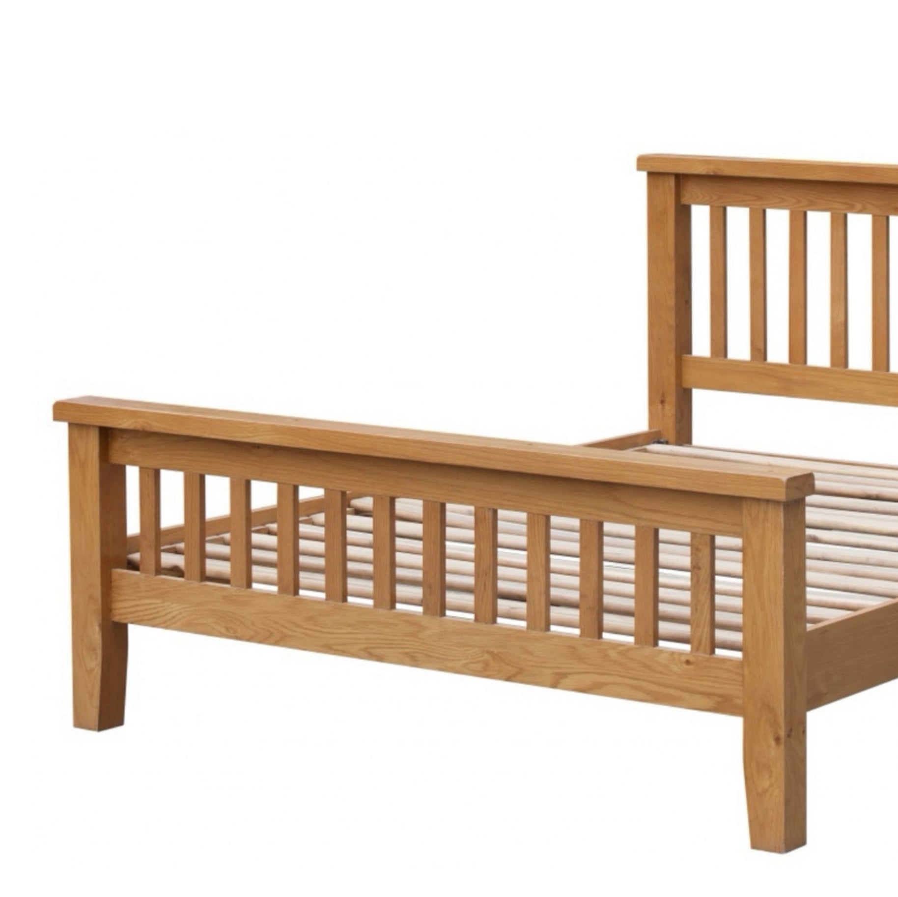 Acorn Solid Oak Bed High Footend King Size