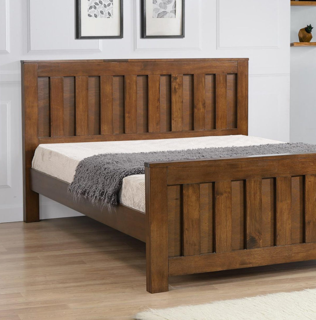 Maxfield King Size Bed Rustic Oak