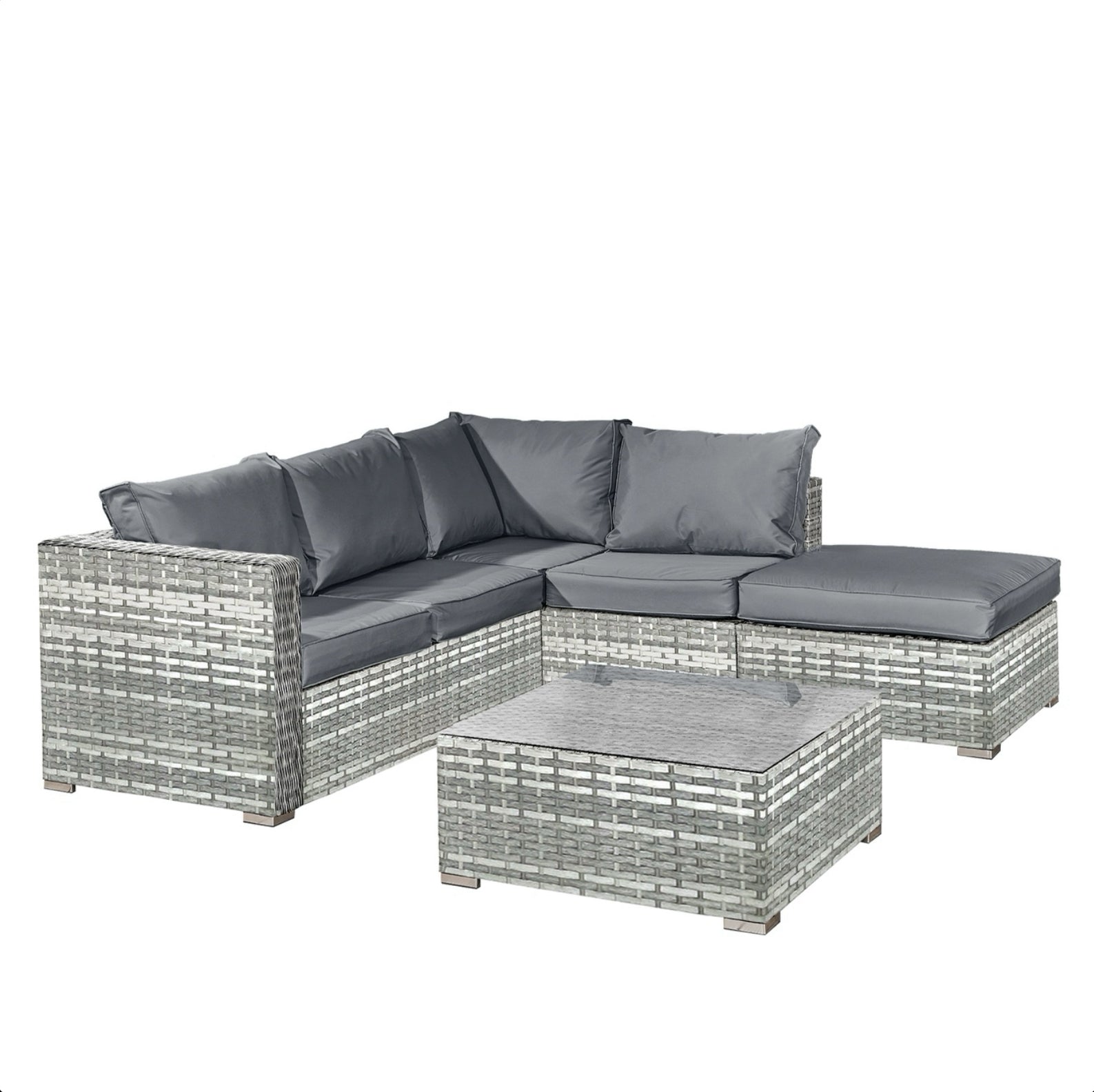 Oseasons Aruba Rattan 5 Seat Corner Set in Dove Grey