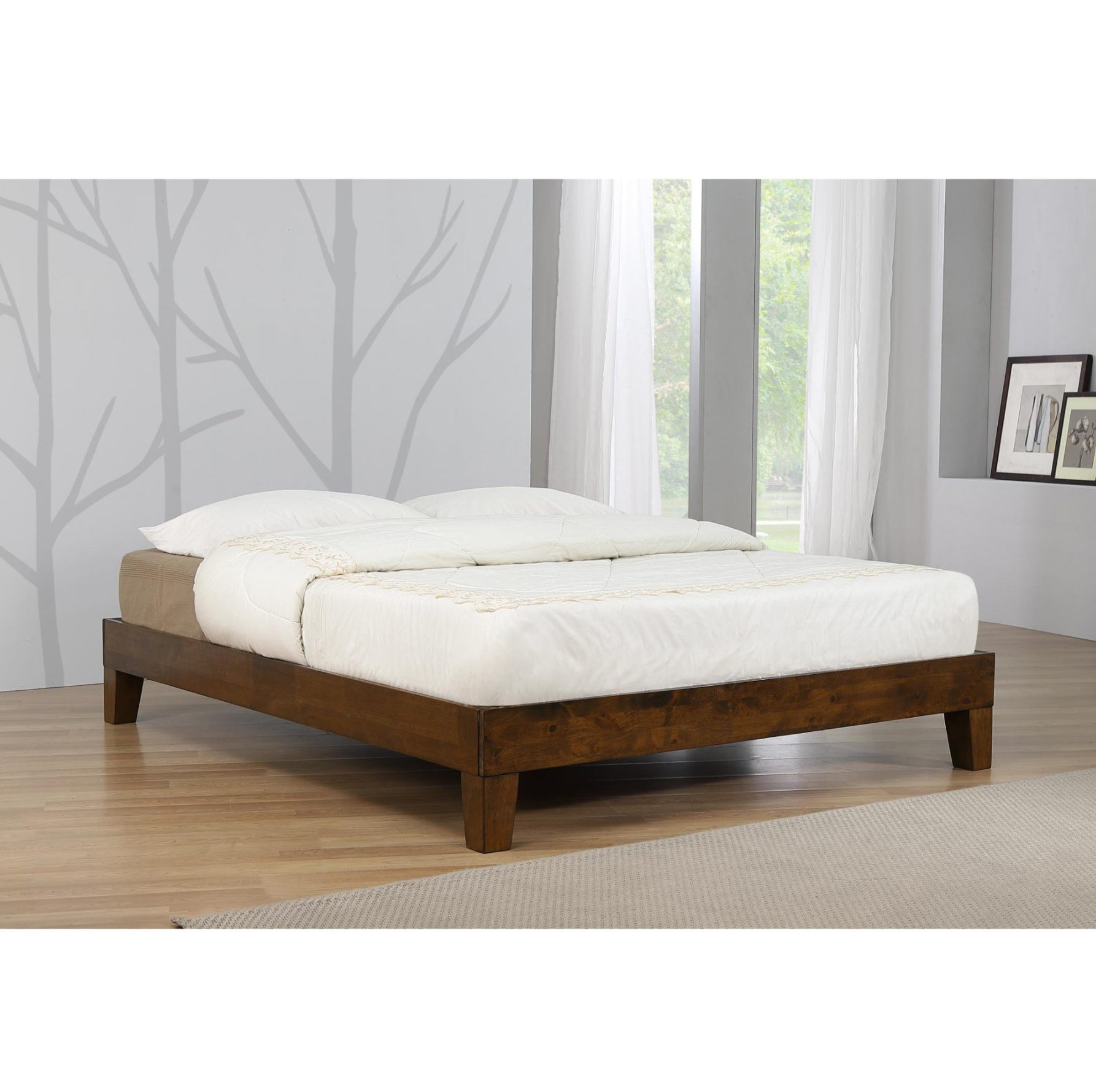 Charlie Platform Bed King Size Rustic Oak