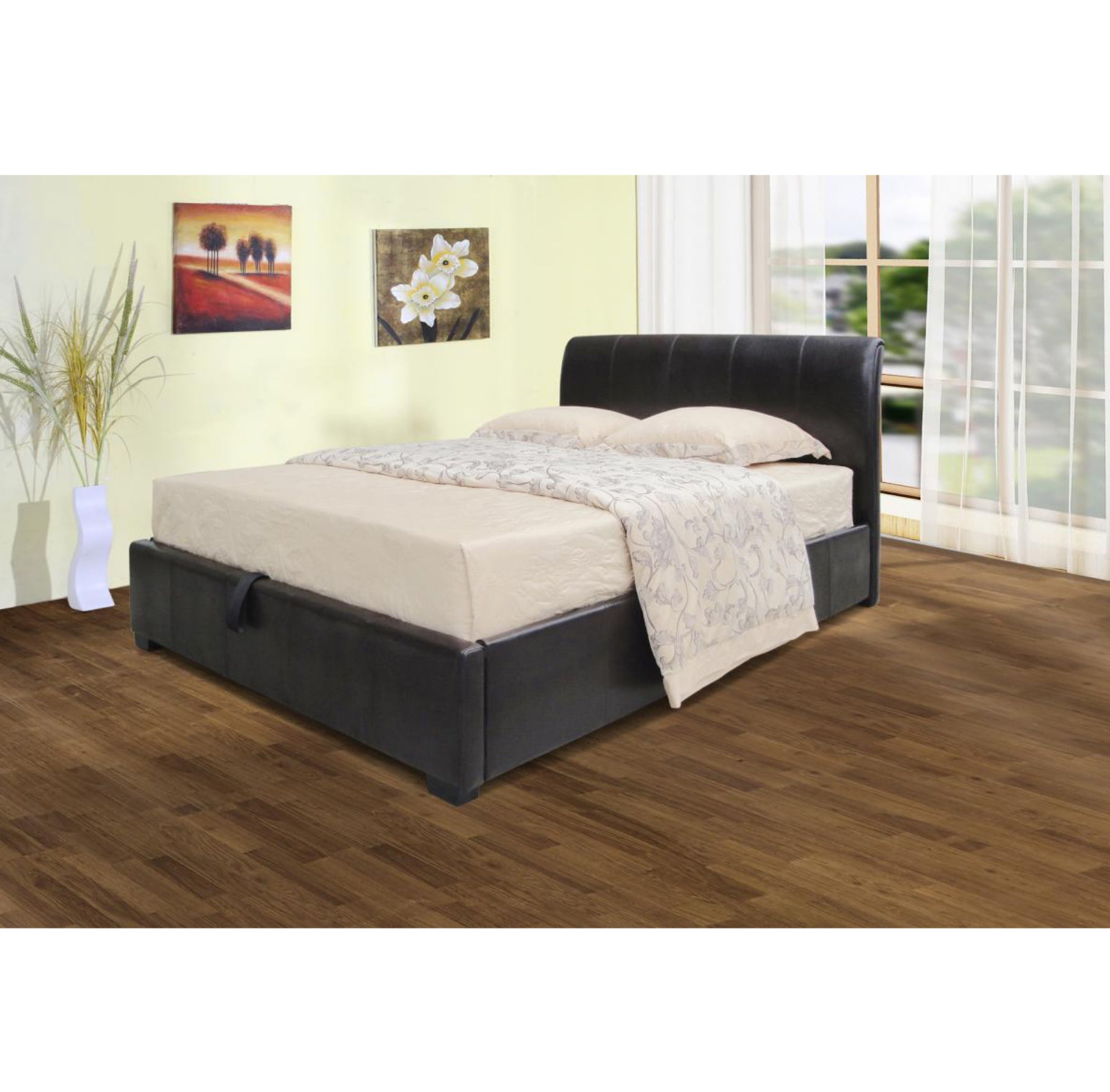 Savona Storage PU King Size Bed