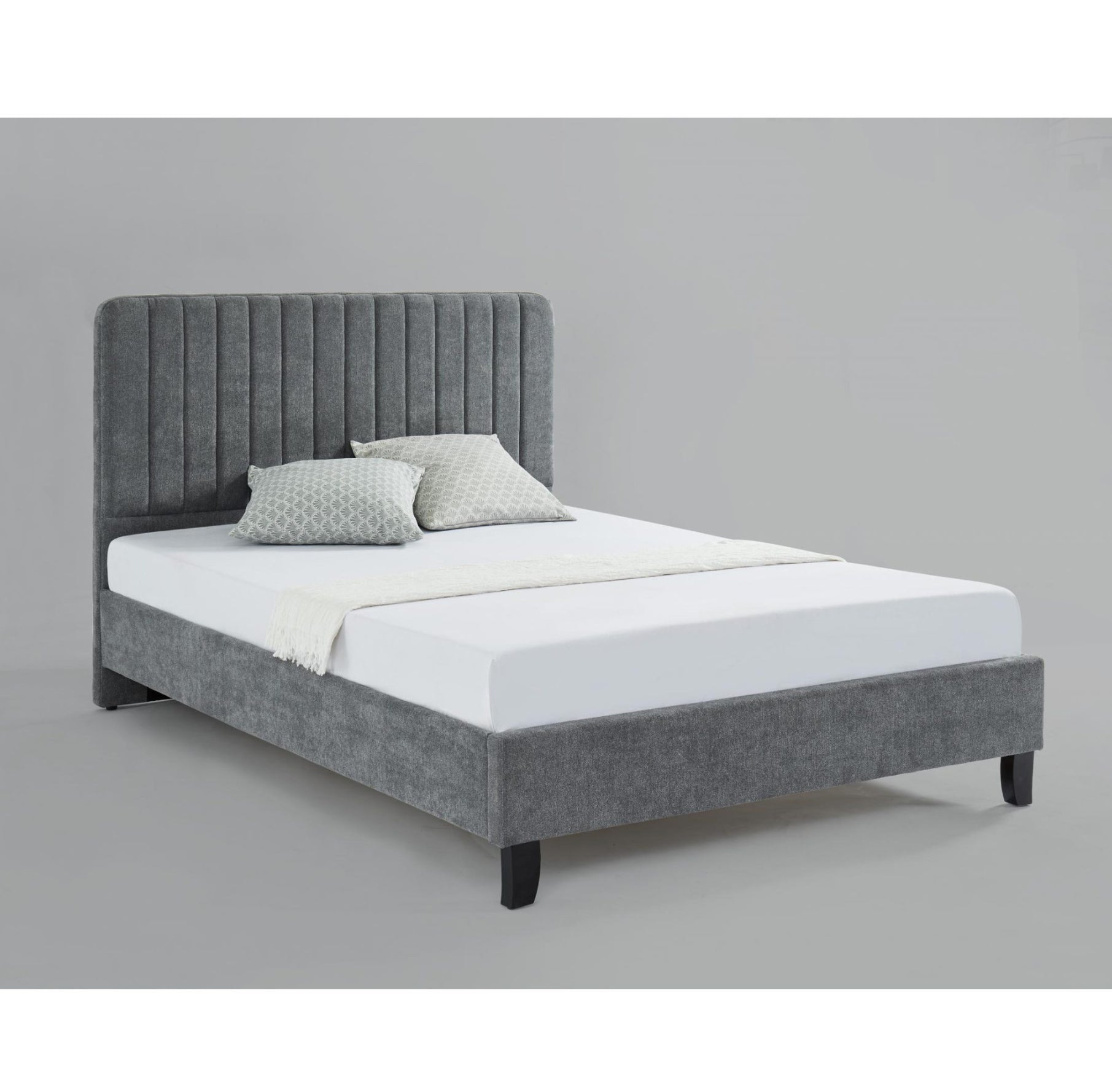 Livingstone Fabric Single Bed Grey