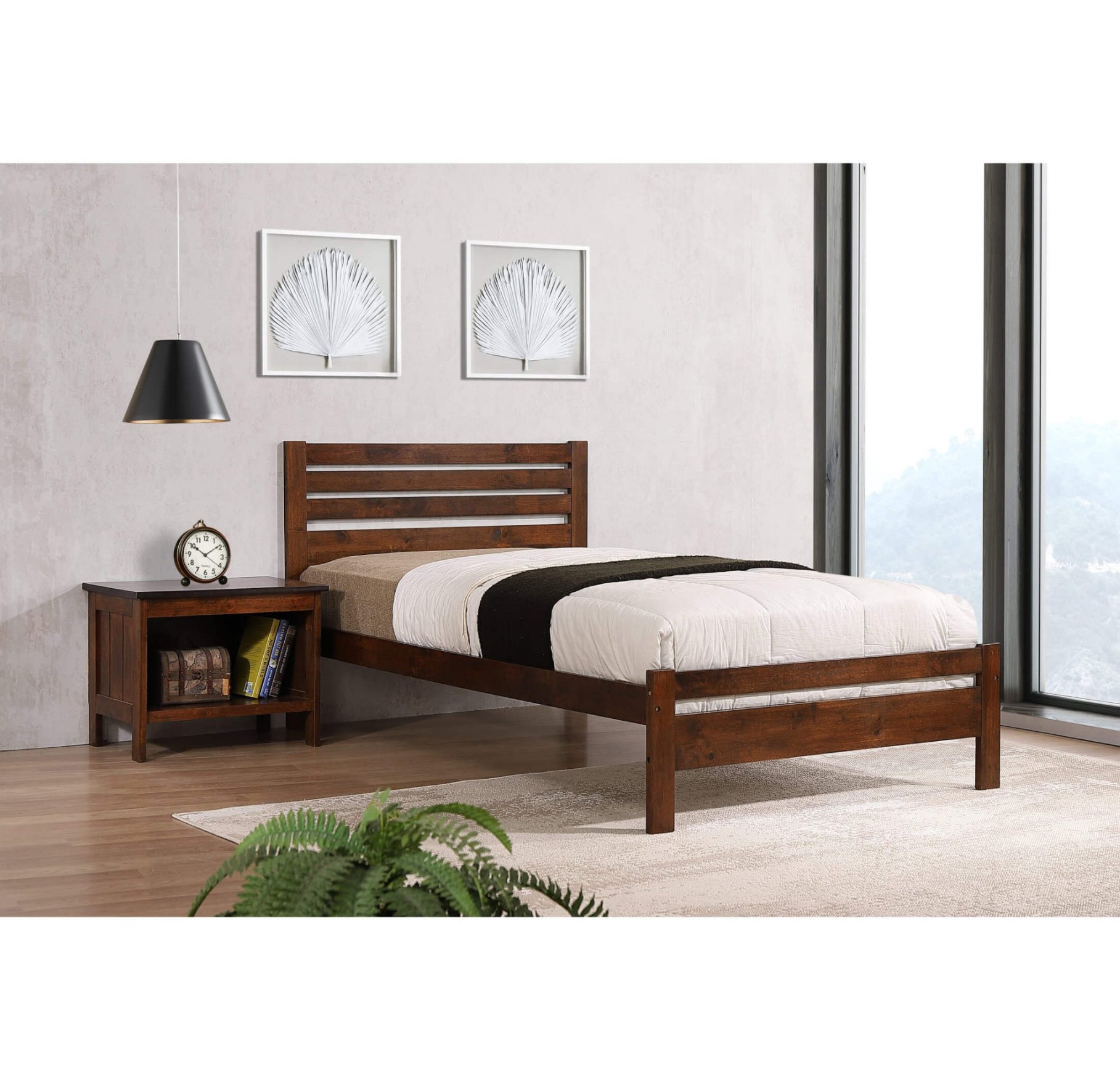 Astley Single Bed Solid Hardwood Antique Oak