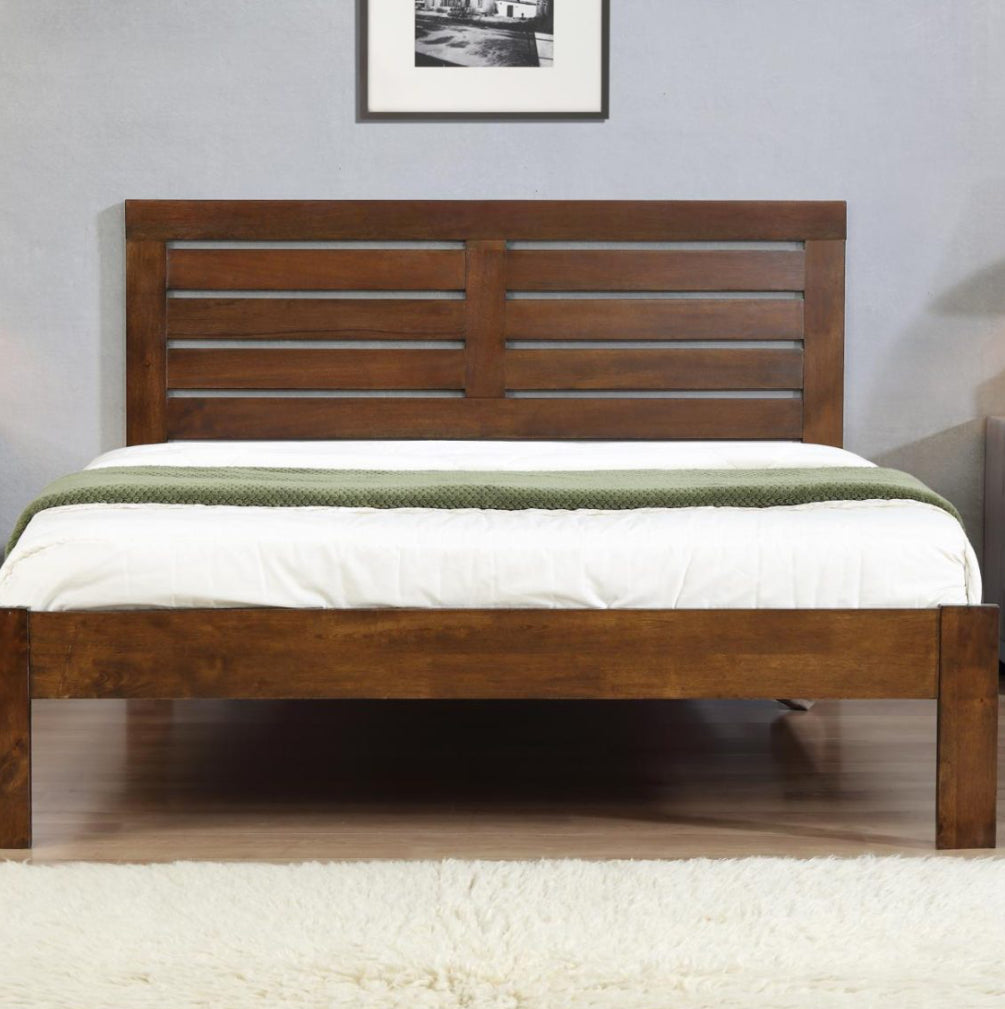 Vulcan King Size Bed Rustic Oak