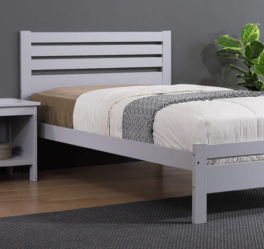 Astley 4Foot Bed Solid Hardwood Grey