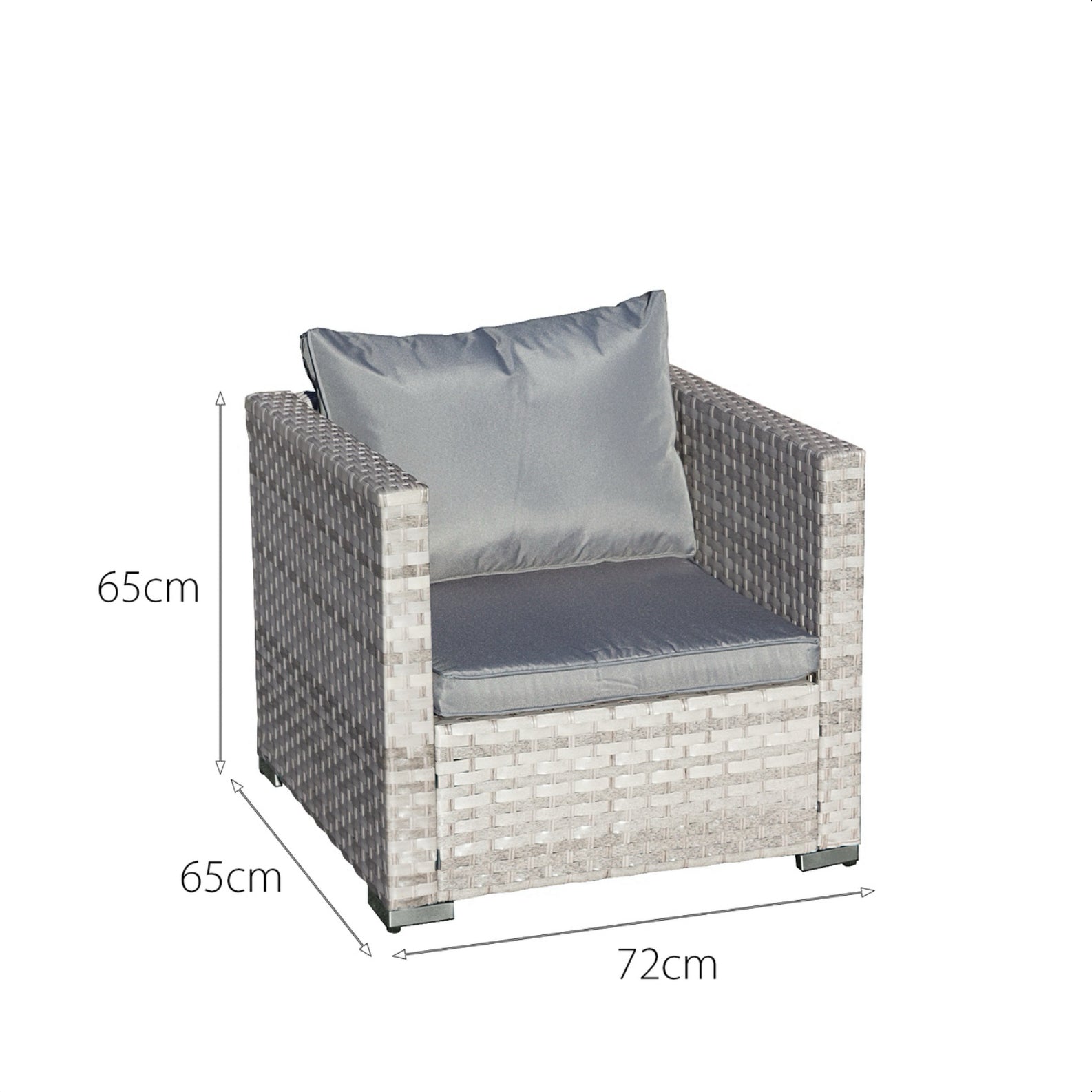 Oseasons Malta XS Rattan 9 Seat U-Shape Set in Dove Grey