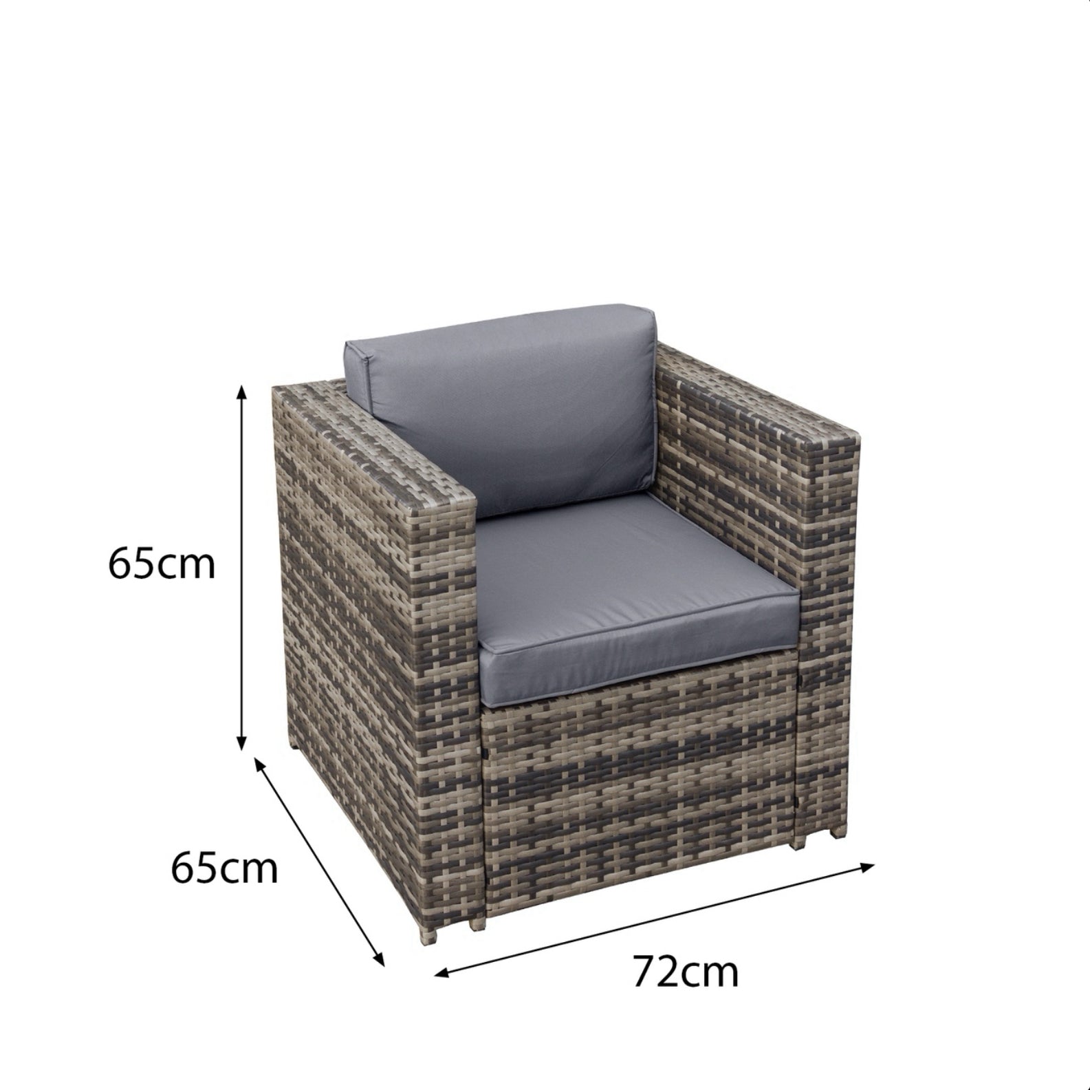 Oseasons Malta Rattan 2 Seat Twin Chair Set in Walnut Grey