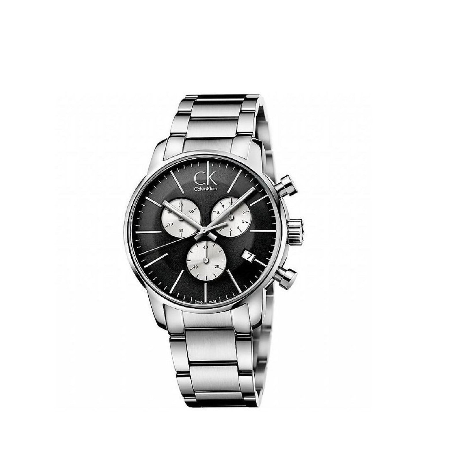 Calvin Klein City Black Dial Silver Chronograph Men's Watch K2G2714X