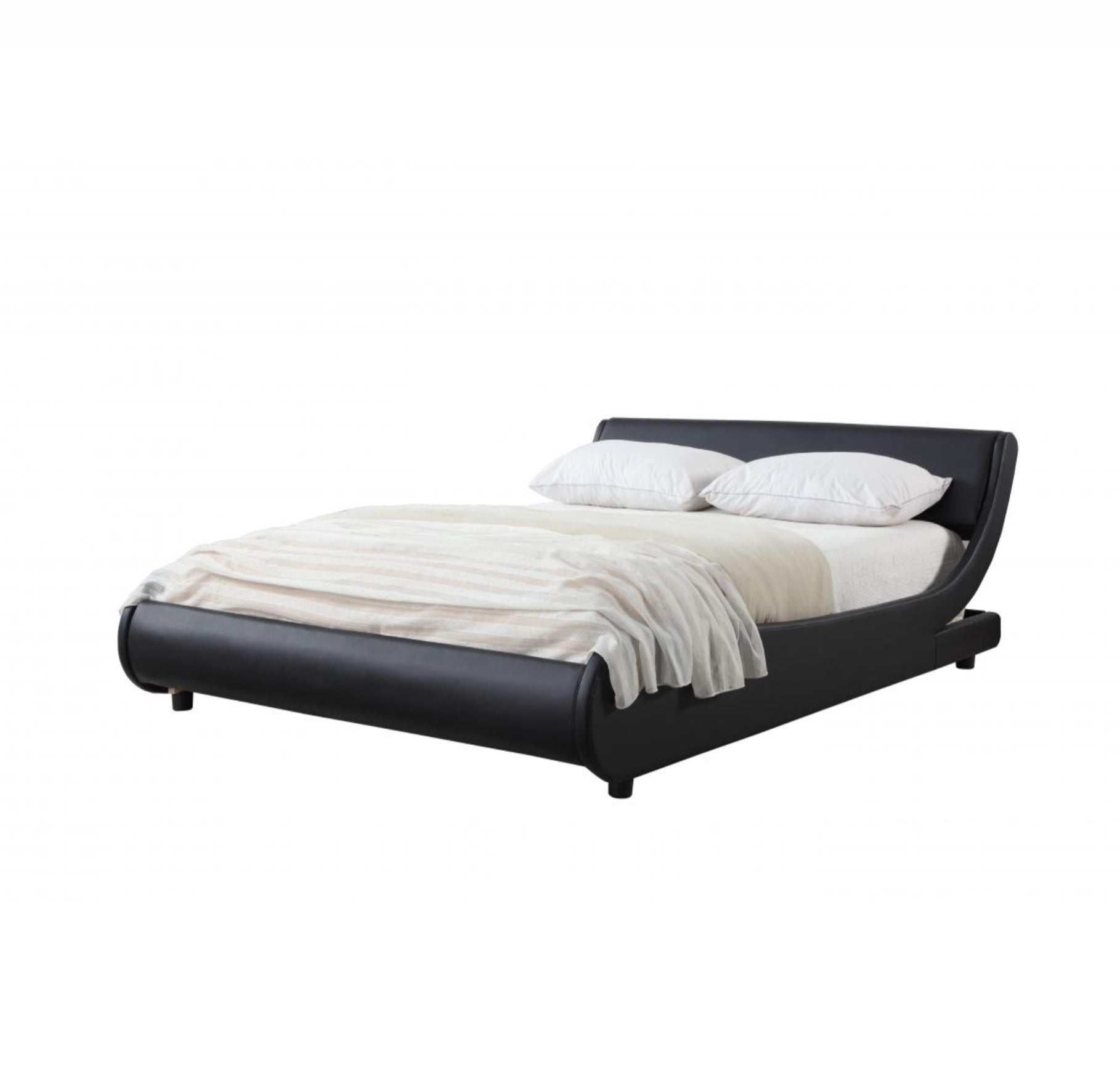 Griffin PVC King Size Bed Black