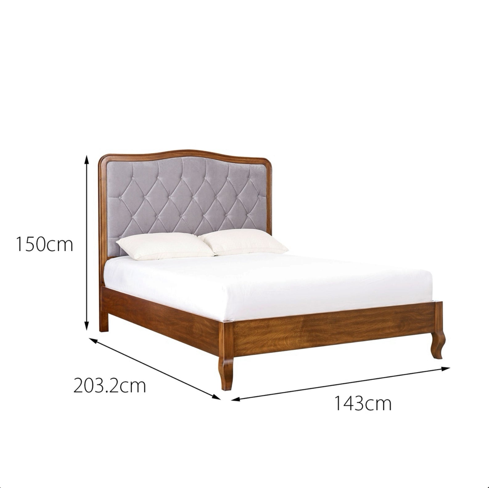 Limoge Audrey Double Bed in Red Chestnut