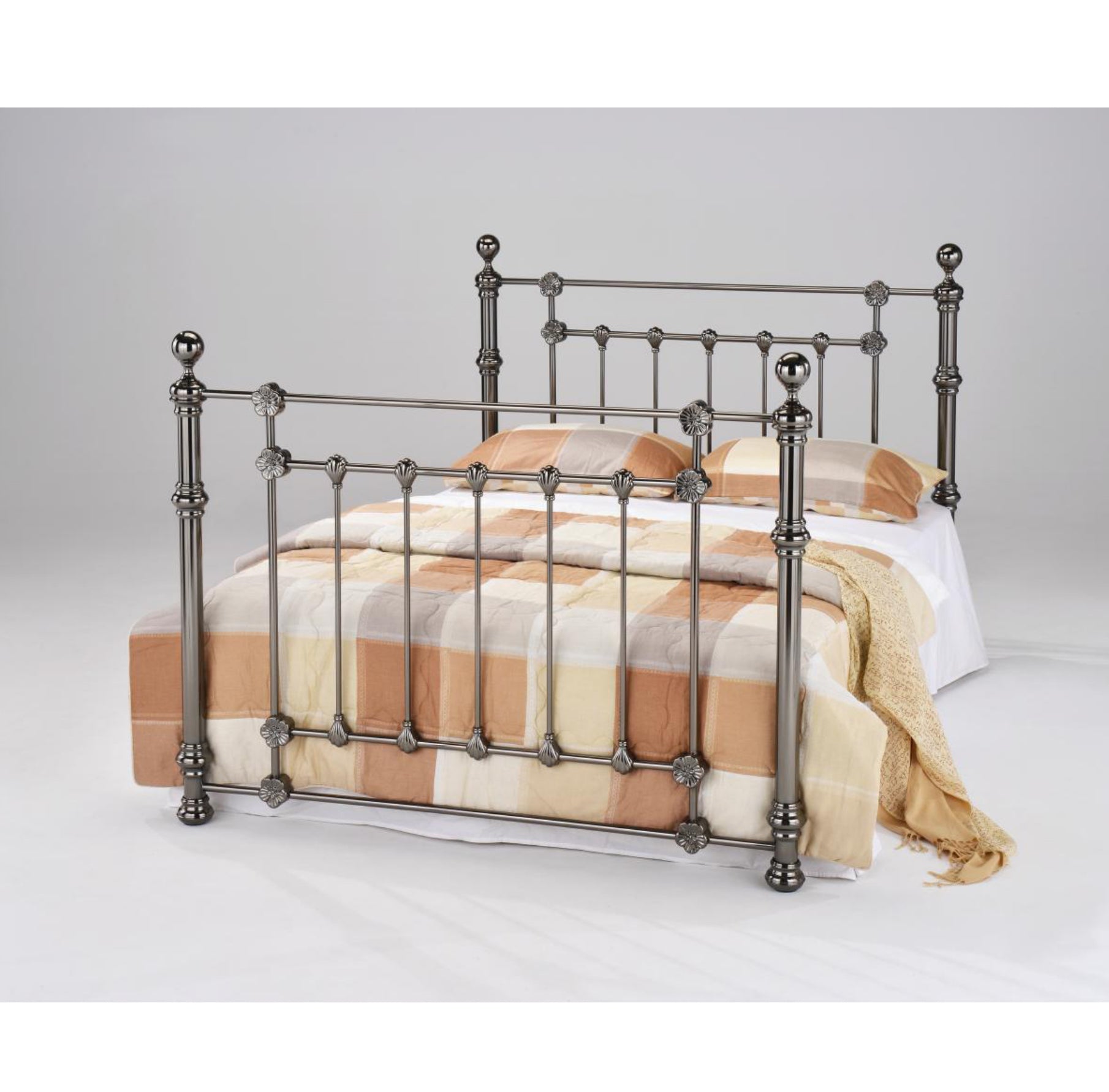 Elanor Black Nickel King Size Bed