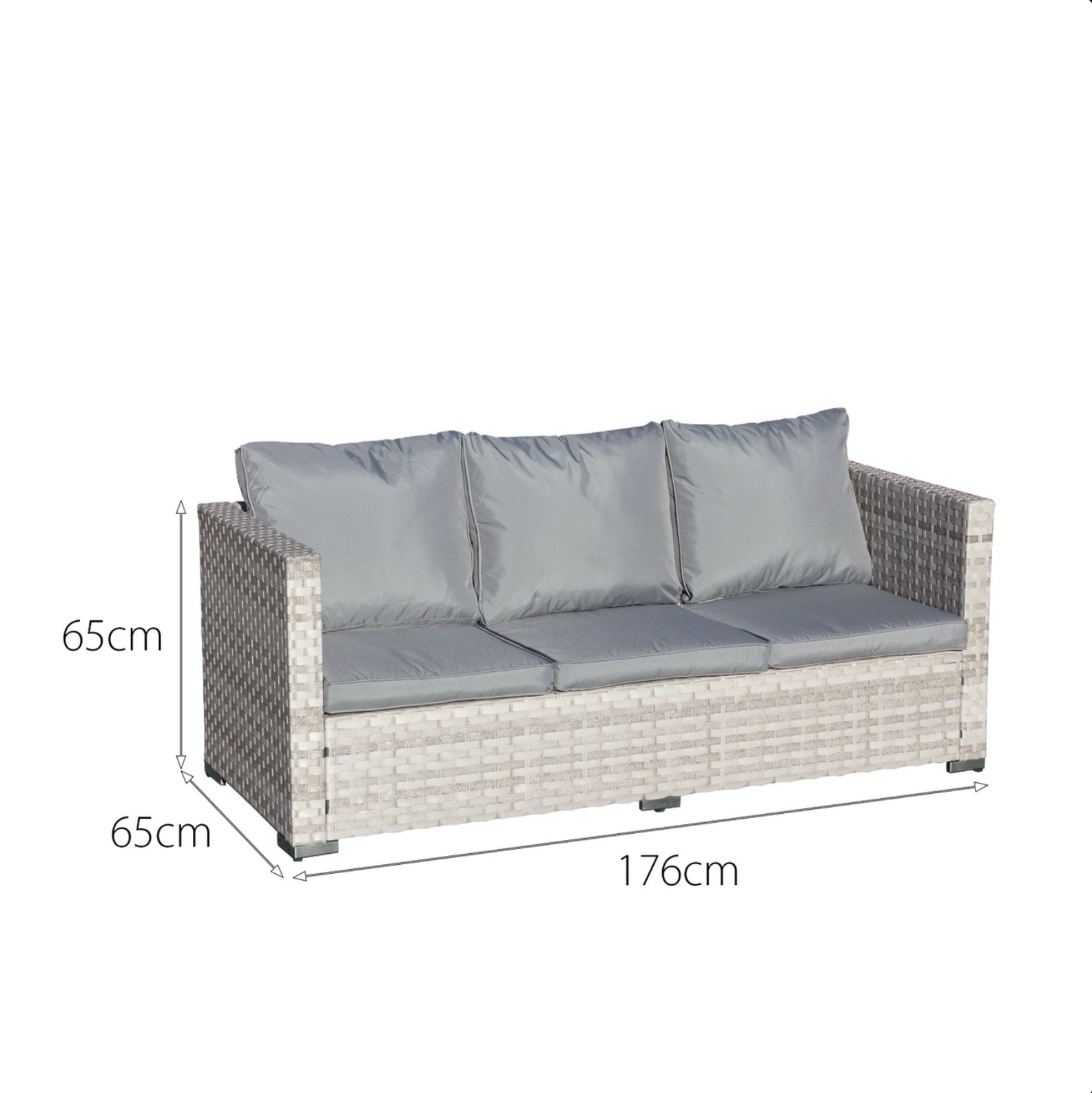 Oseasons Malta Rattan 6 Seat Corner Set in Dove Grey