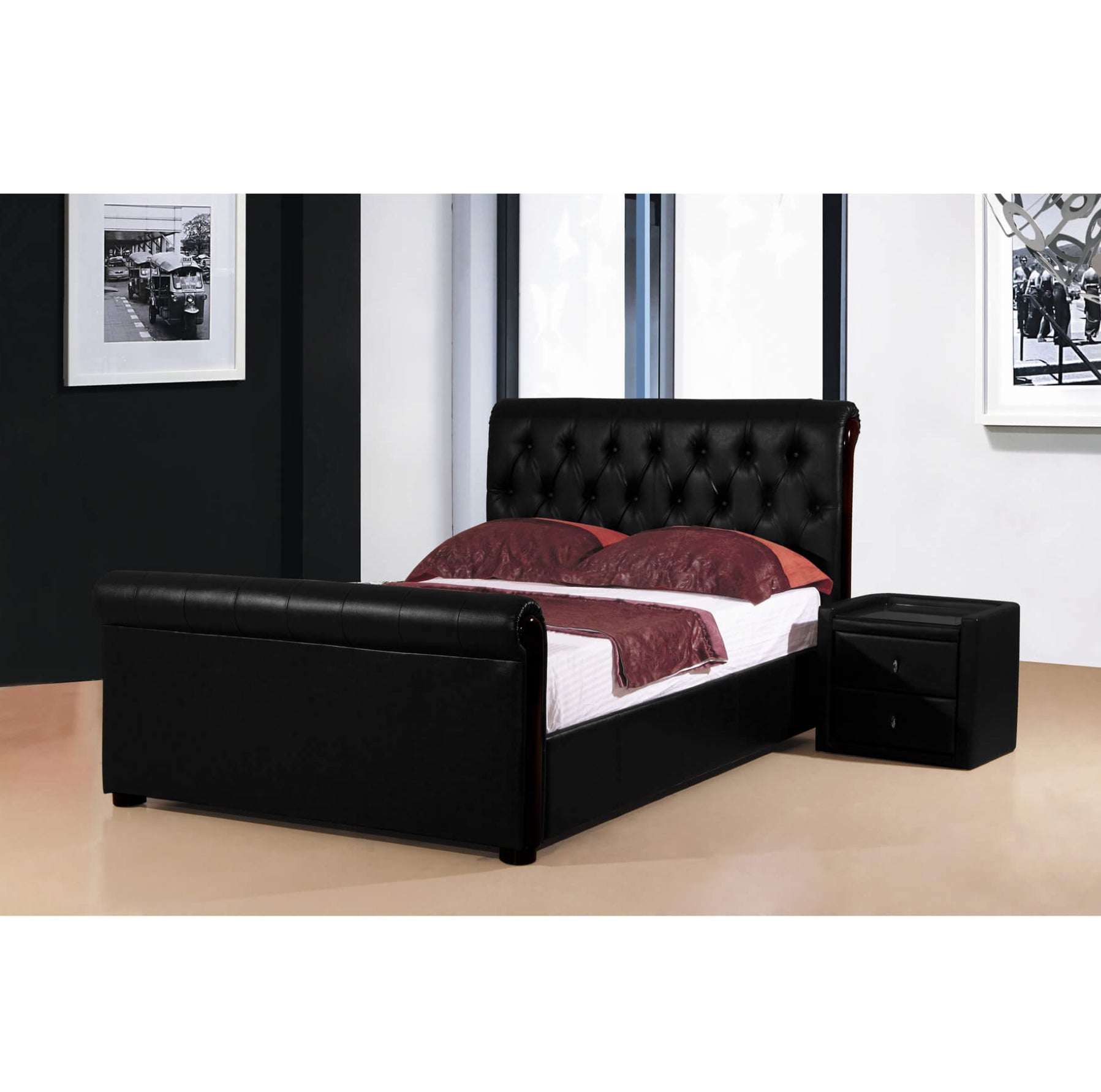 Caxton Storage PU Double Bed