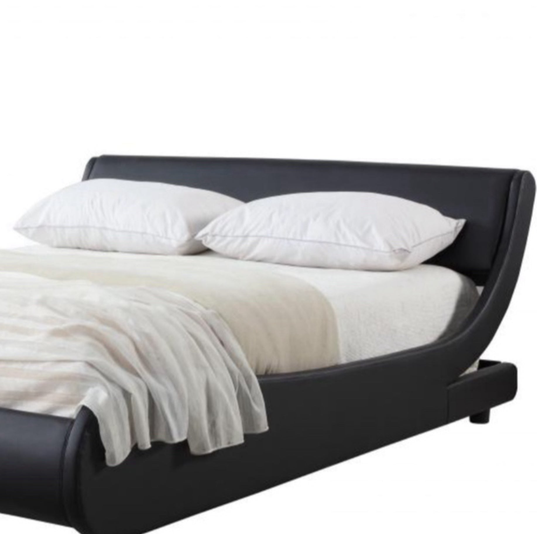 Griffin PVC King Size Bed Black