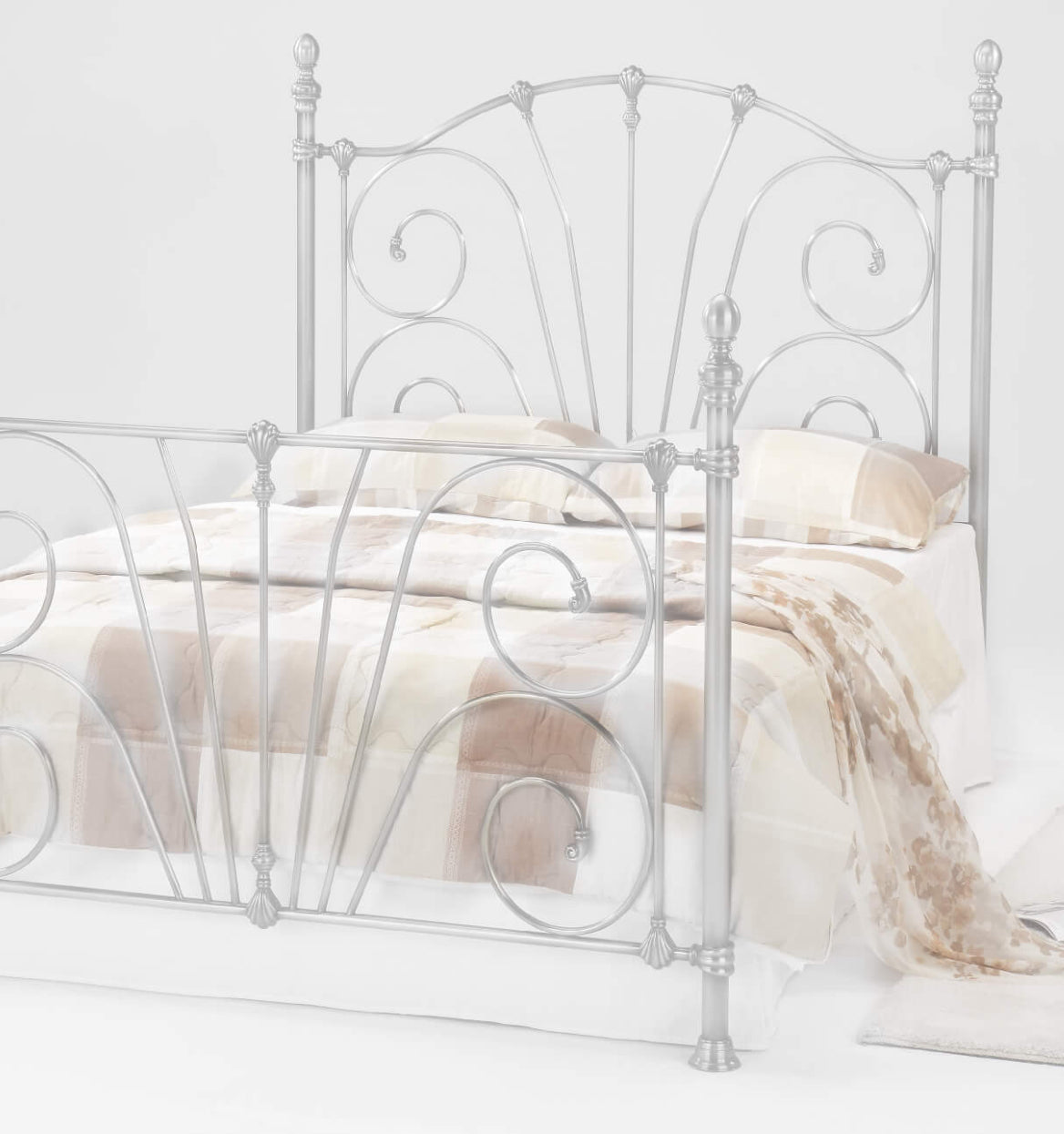 Beatrice King Size Bed White