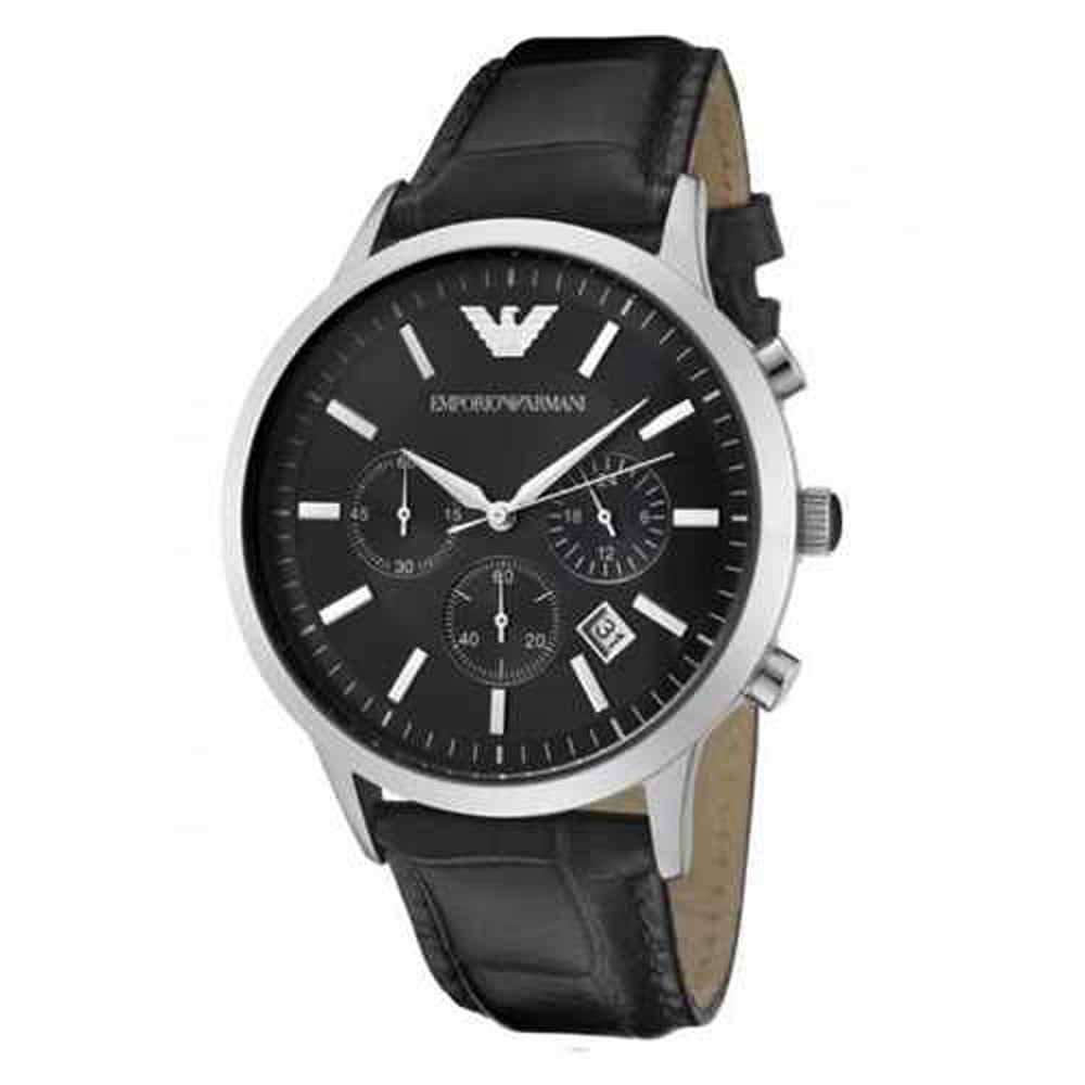 Emporio Armani Renato Chronograph Leather Strap Men's Watch AR2447