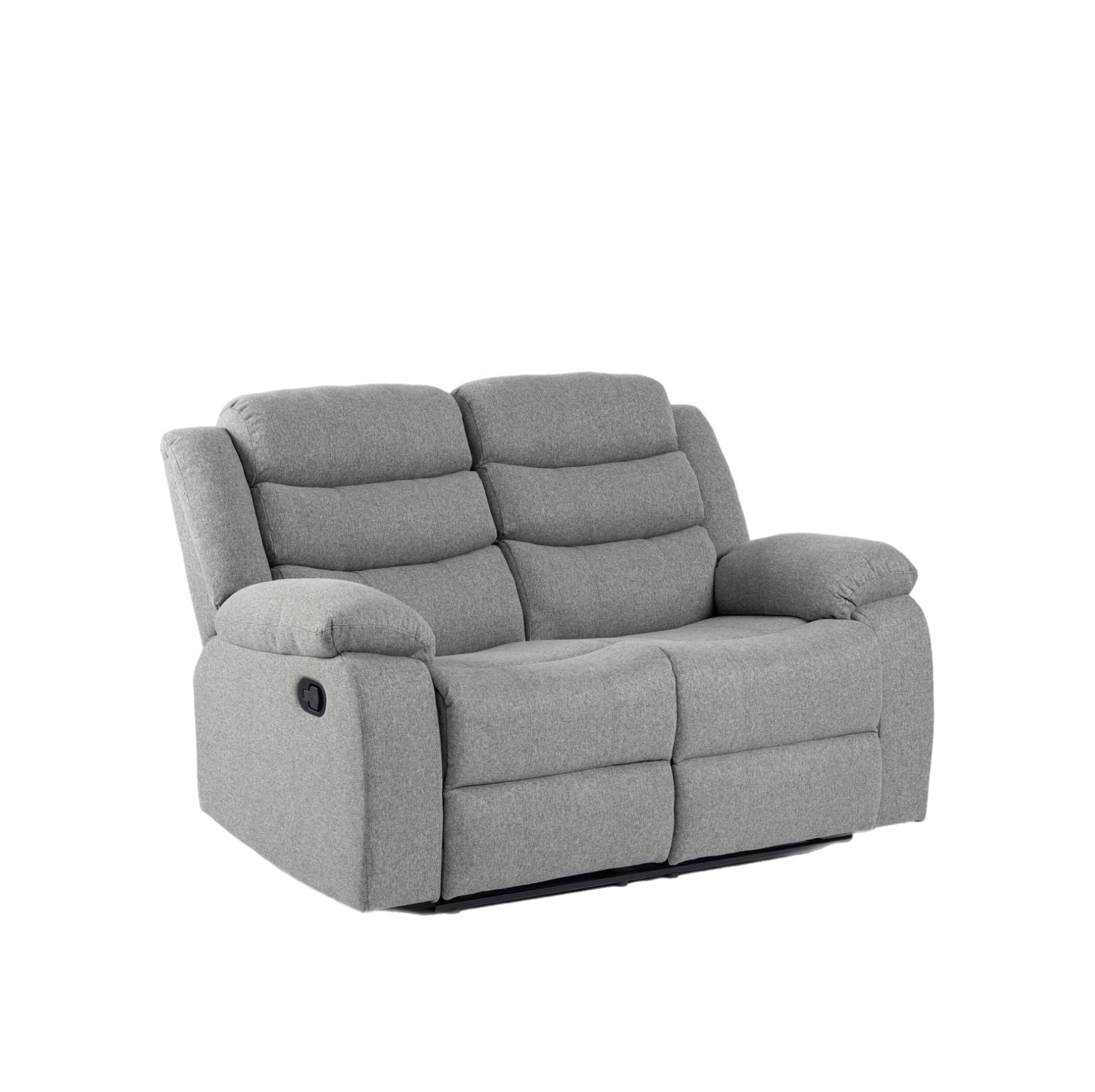 Turin Recliner Fabric 2 Seater Grey