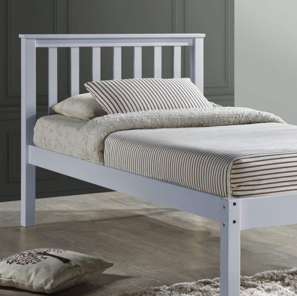 Otto Single Wooden Bed White