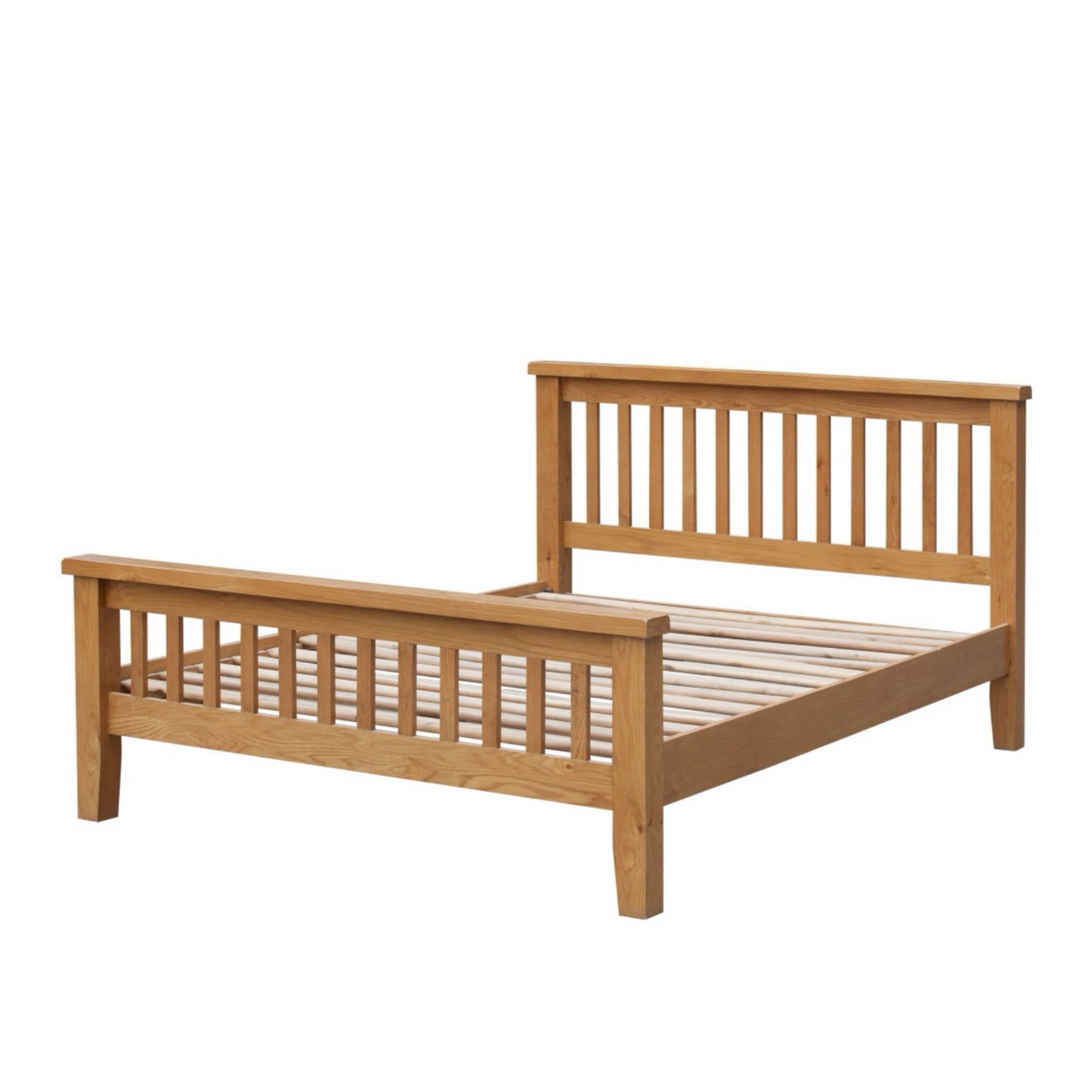 Acorn Solid Oak Bed High Footend King Size