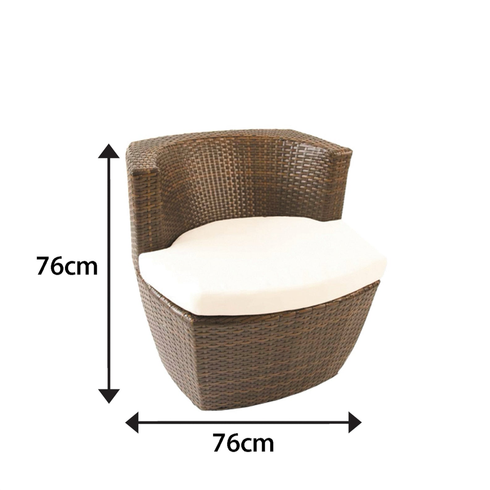 Cozy Bay Provence Rattan 2 Seater Square Tea For Two Set in Cappuccino