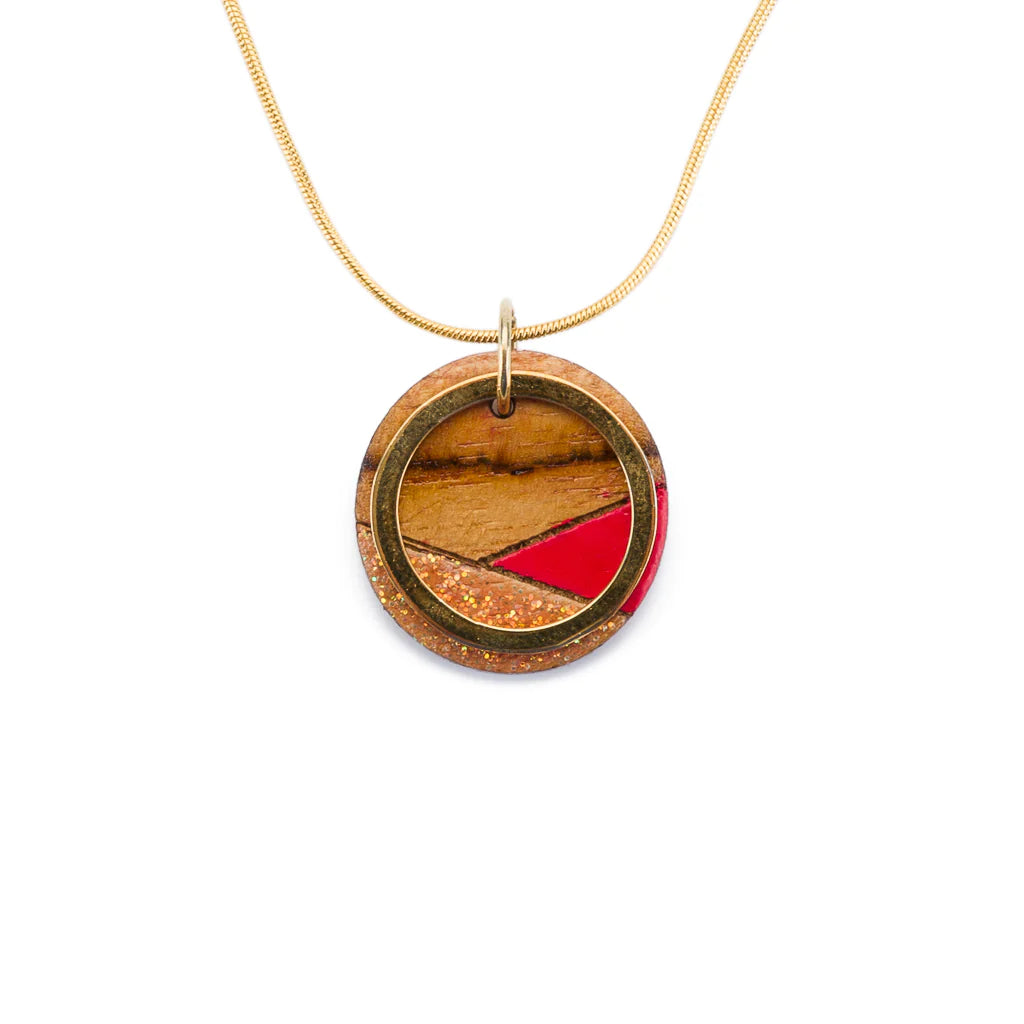 Conture Upcycled Wood Gold Chain Necklace