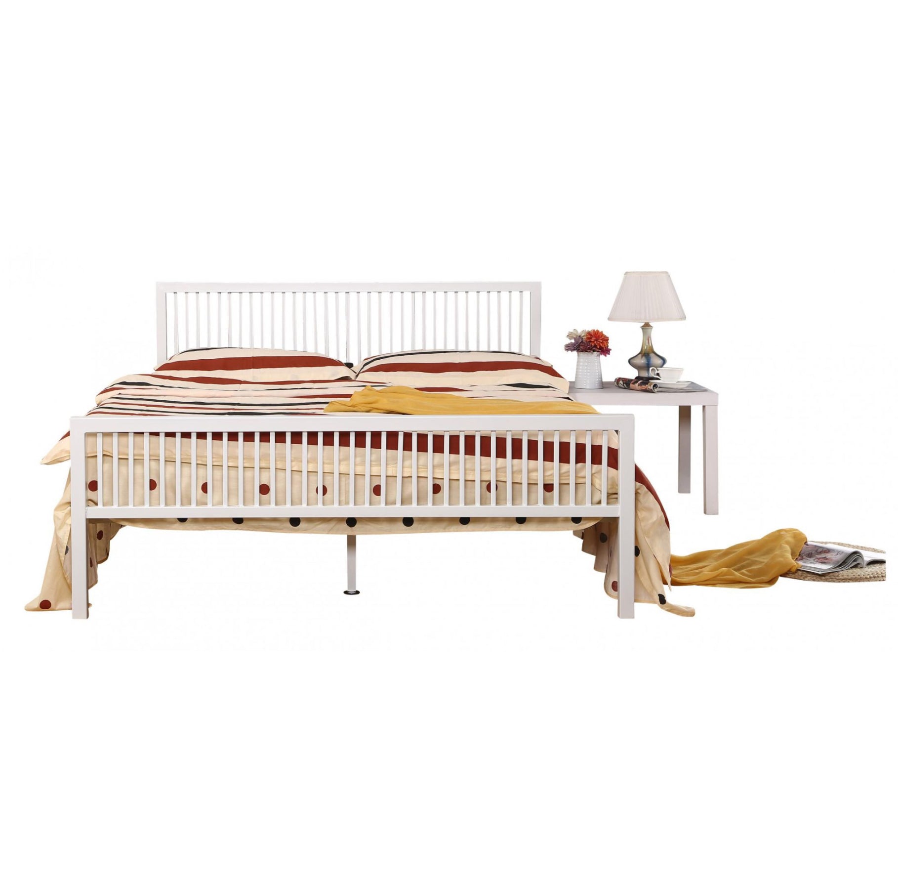 Karachi King Size Bed White