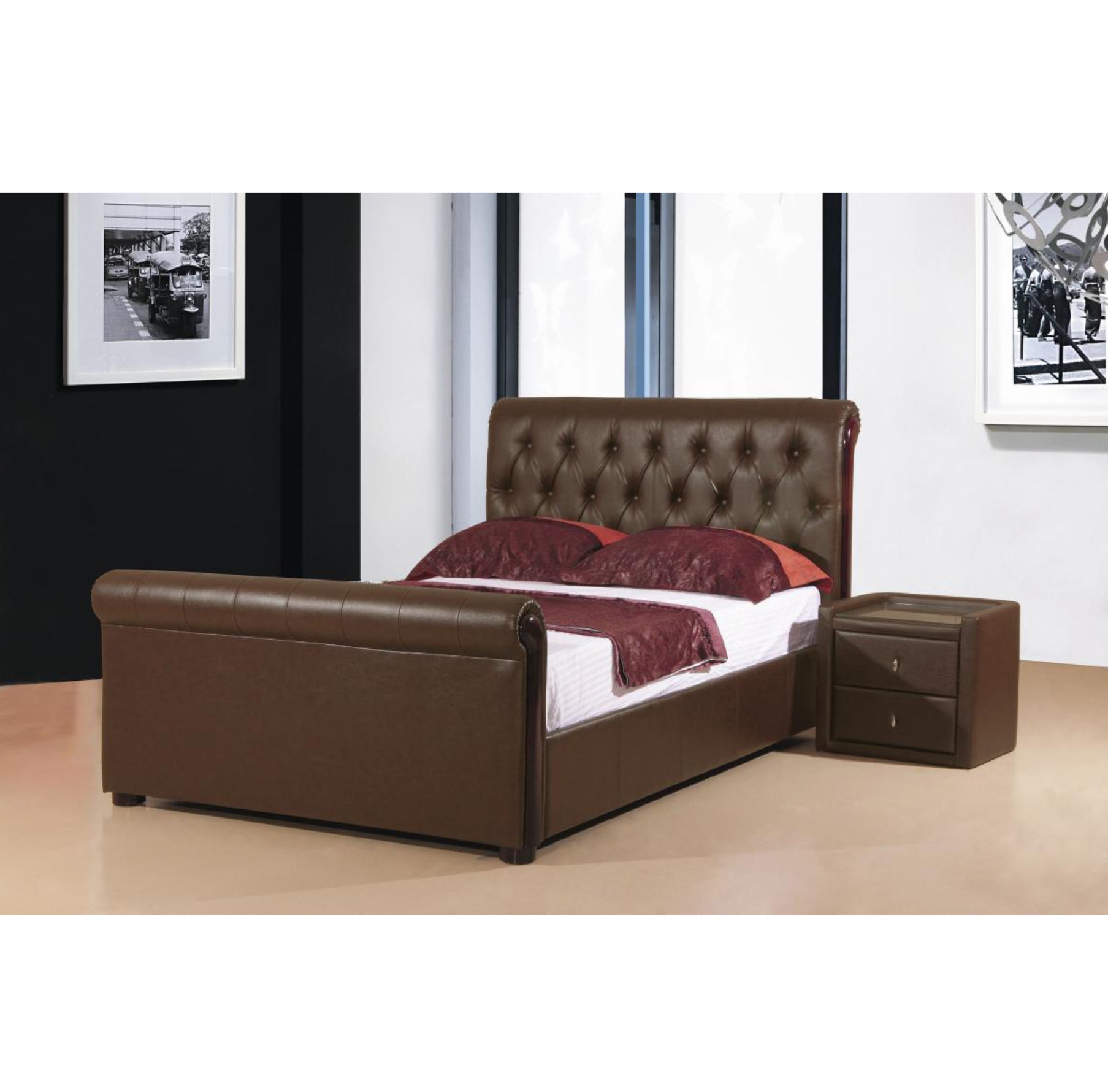 Caxton Storage PU Double Bed