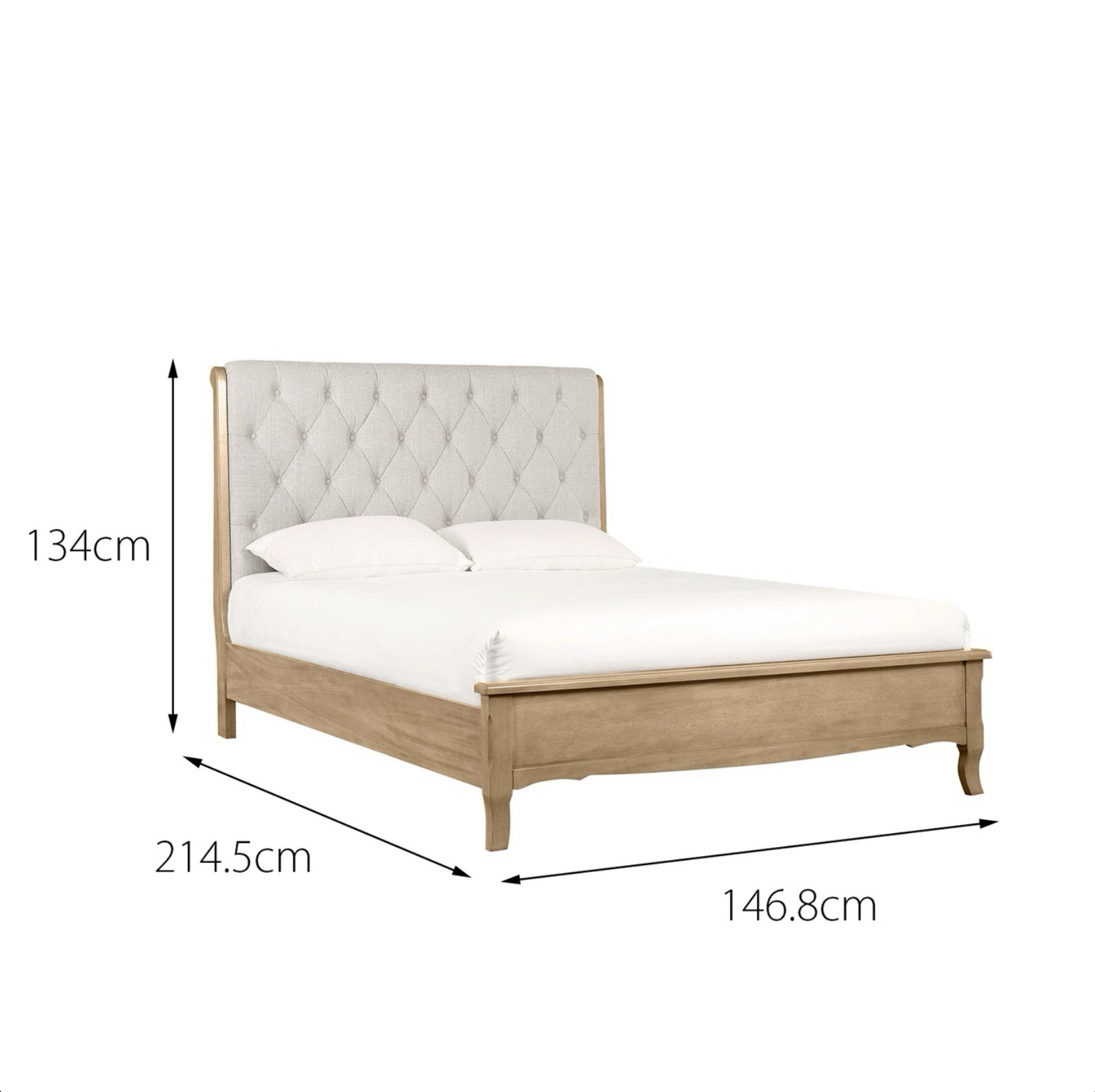 Limoge Skylar Double Bed in Weathered Oak