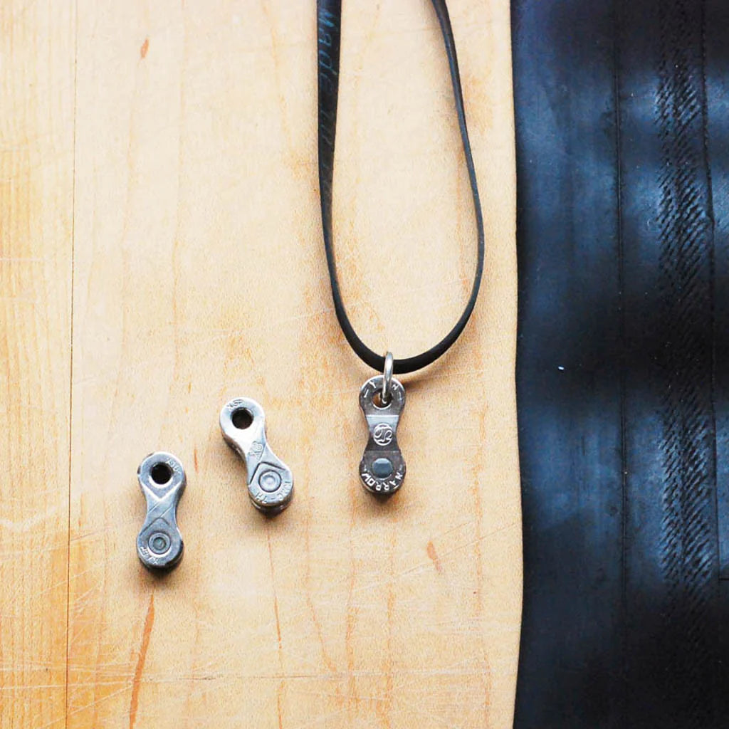 Lone Rider Upcycled Bike Chain Pendant Necklace