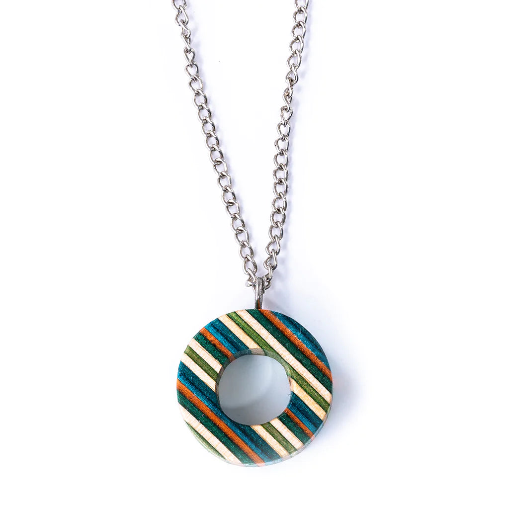 Donut Eco Friendly Upcycled Skateboard Necklace