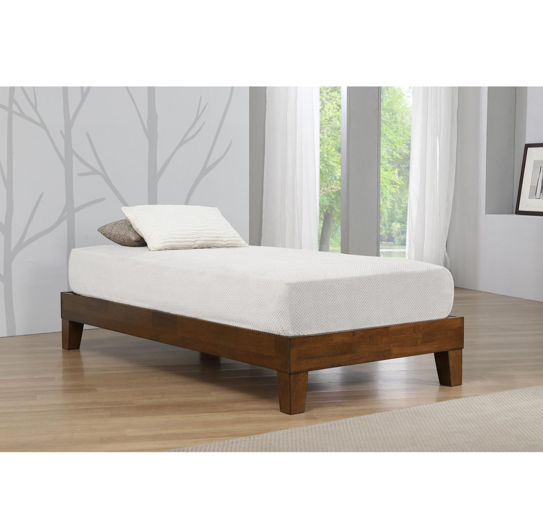 Charlie Platform Bed Single Rustic Oak