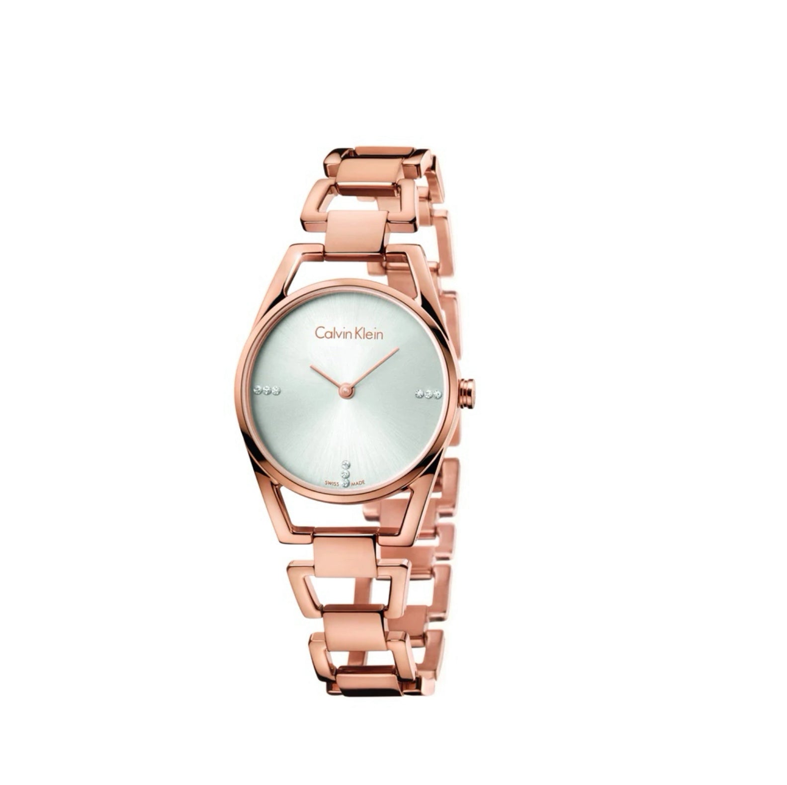 Calvin Klein Dainty Diamond Rose Gold Swiss Ladies Watch K7L2364T