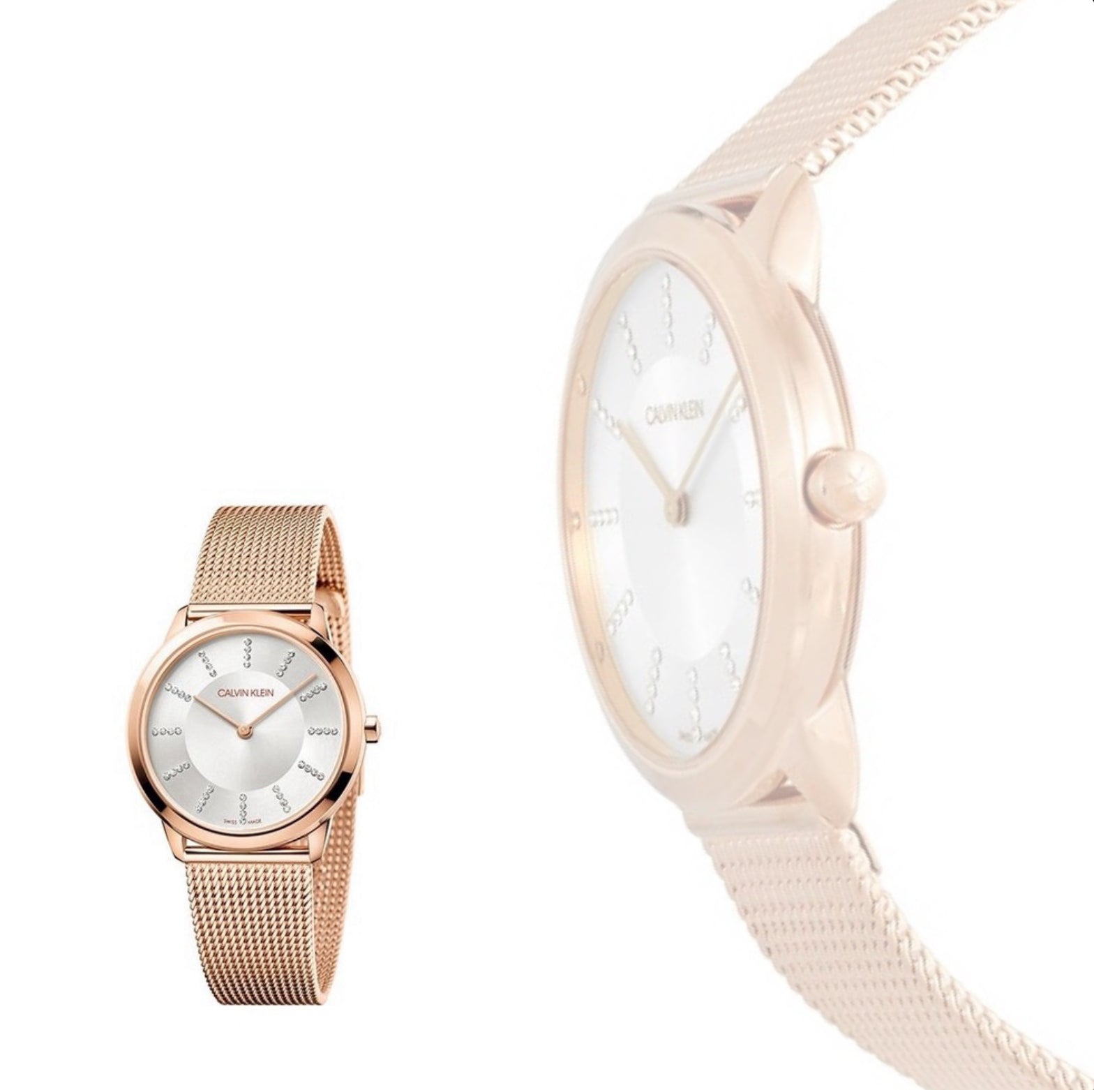 Calvin Klein Minimal Rose Gold Quartz Ladies Watch K3M22Y2X