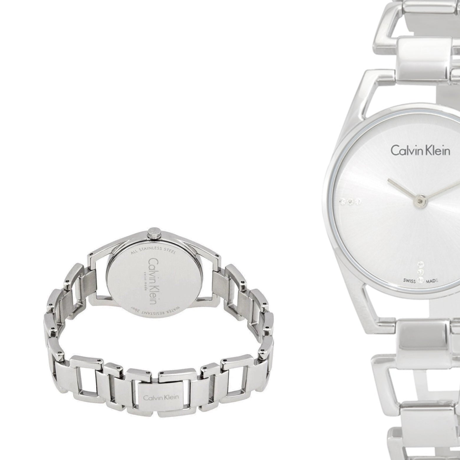 Calvin Klein Dainty Diamond Silver Swiss Ladies Watch K7L2314T