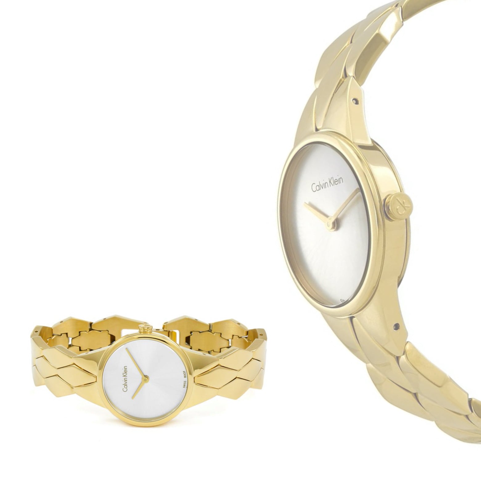 Calvin Klein Snake Gold Quartz Ladies Watch K6E23546