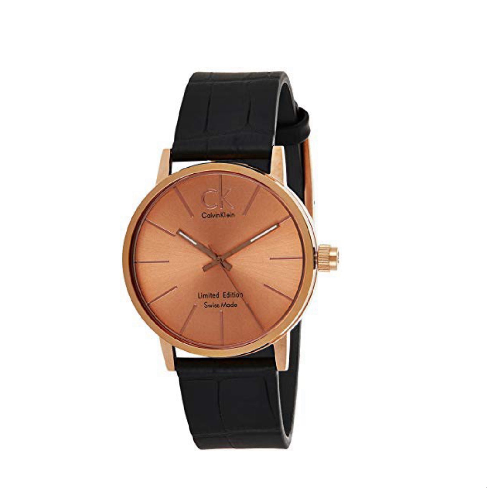 Calvin Klein Post Minimal Rose Gold Swiss Men's Leather Watch K7621201